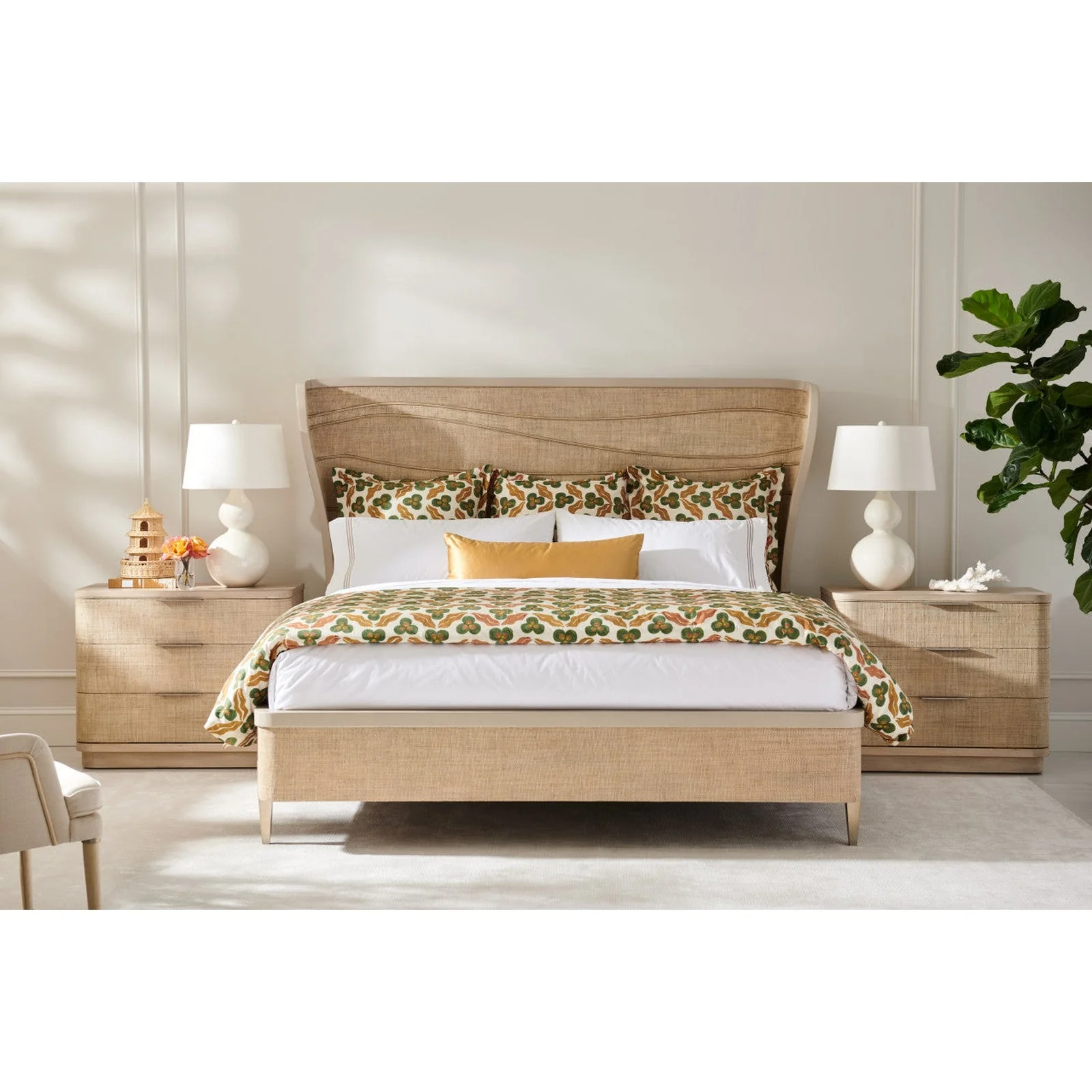 Jonathan Charles Seiche Woven Wing Wave Bed - King (500428-USK-C005-L037) - Image 2