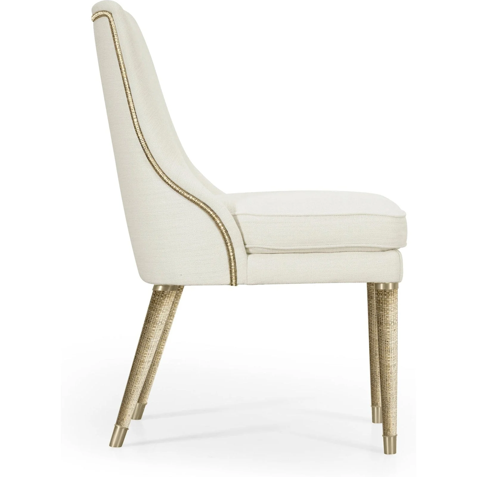 Jonathan Charles Shoal Linen & Grass Cloth Side Chair (500429-SC-C005-F058) - Set of 2 - Image 6