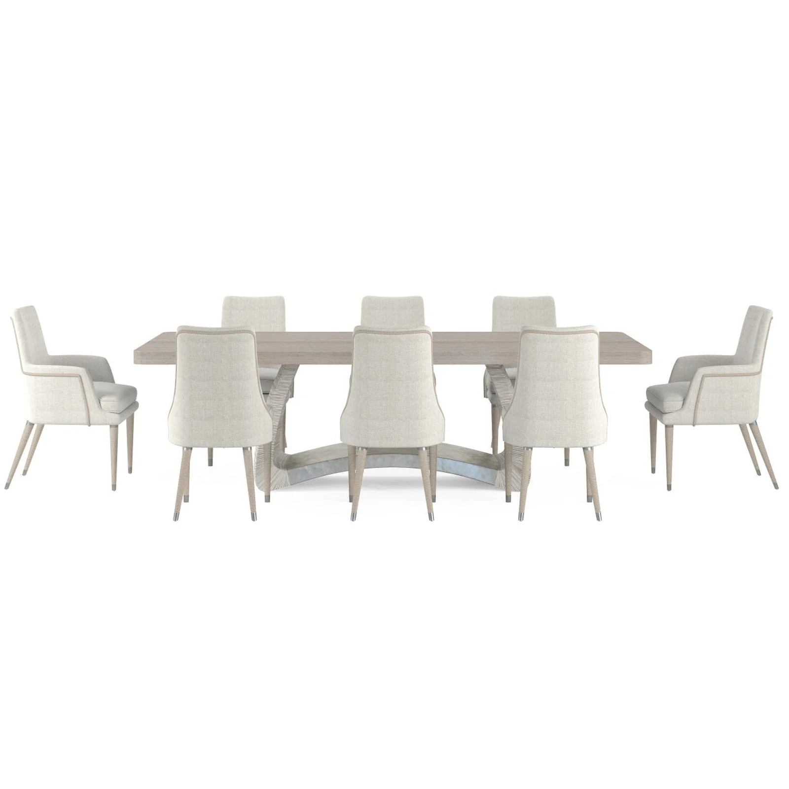 Jonathan Charles Swell Danish Cord Dining Table (500417-116L-BLO-DPC) - Image 5