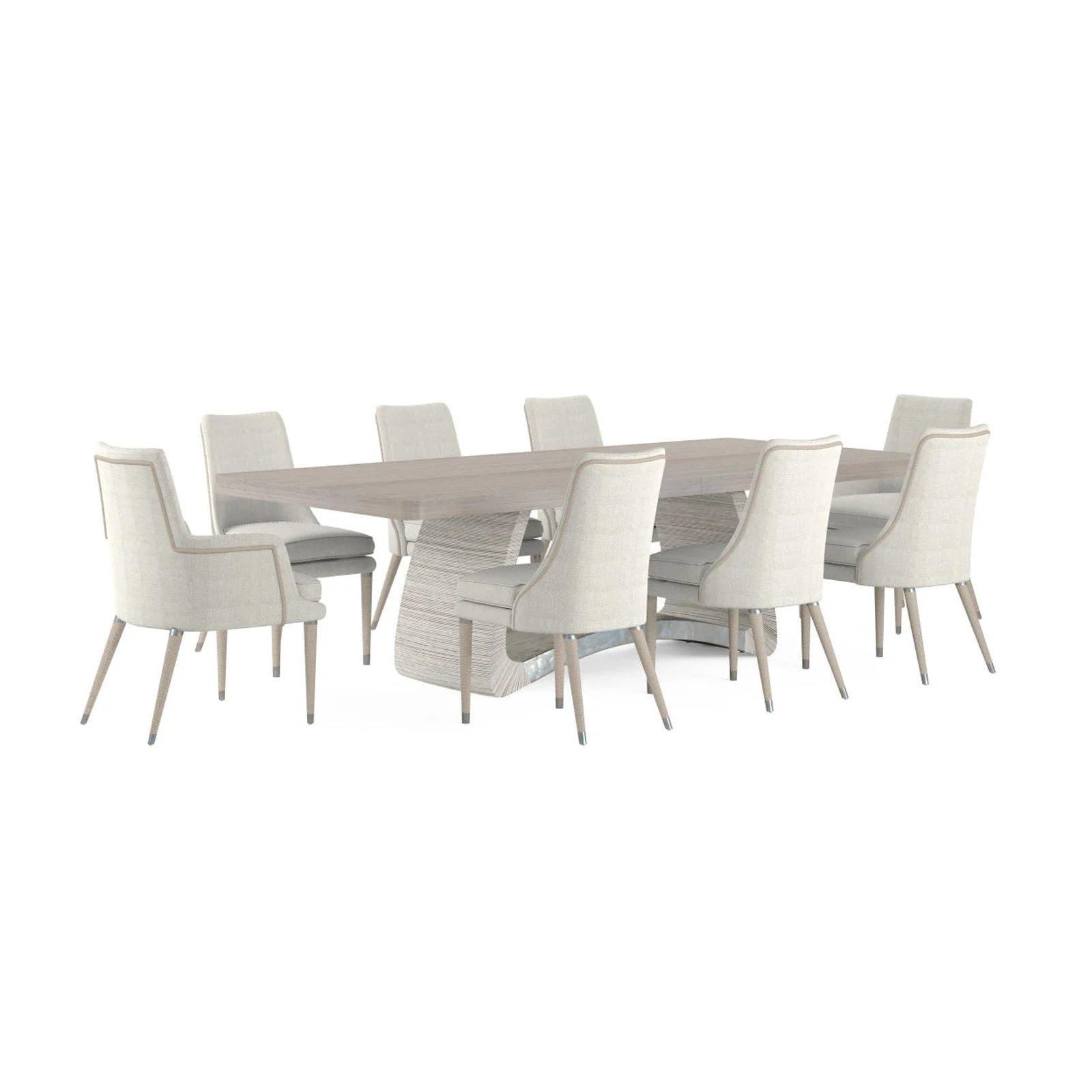 Jonathan Charles Swell Danish Cord Dining Table (500417-116L-BLO-DPC) - Image 6
