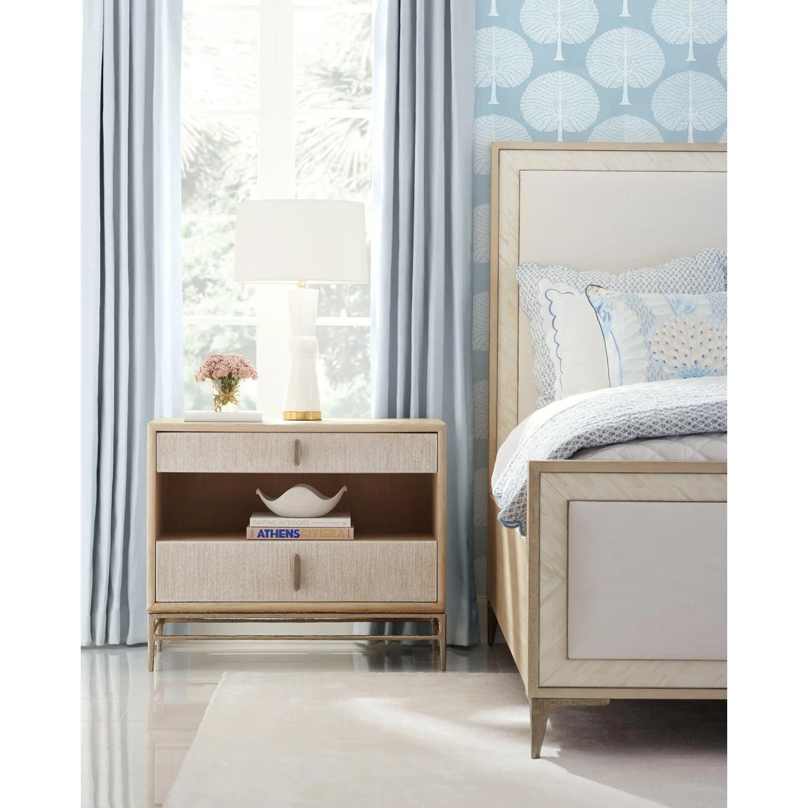 Jonathan Charles Tideline Bone & Linen Upholstered Bed - King (500389-USK-NDK-F058) - Image 5