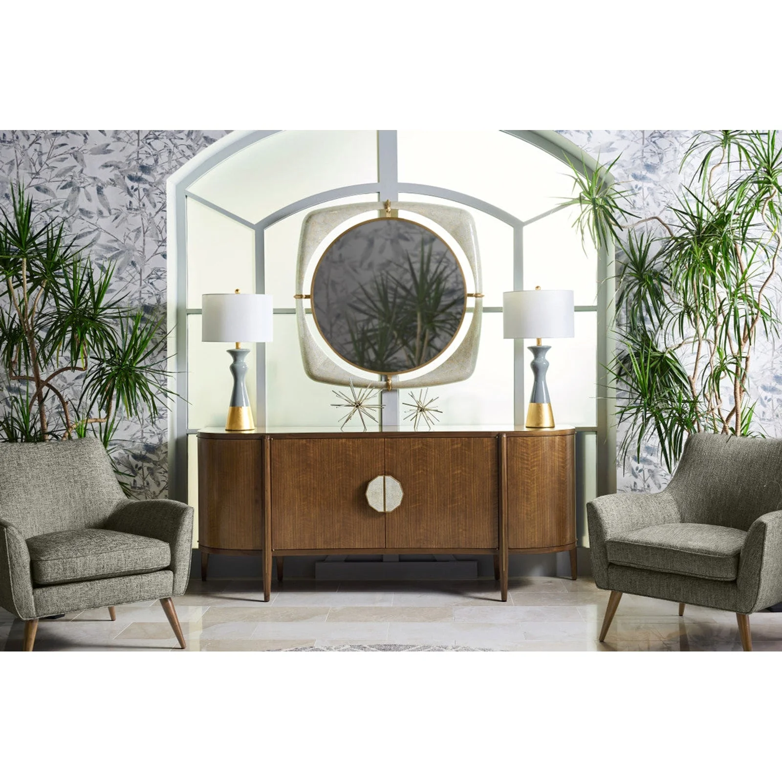 Jonathan Charles Toulouse 42" Eggshell Mirror (500360-42D-EA002) - Image 2