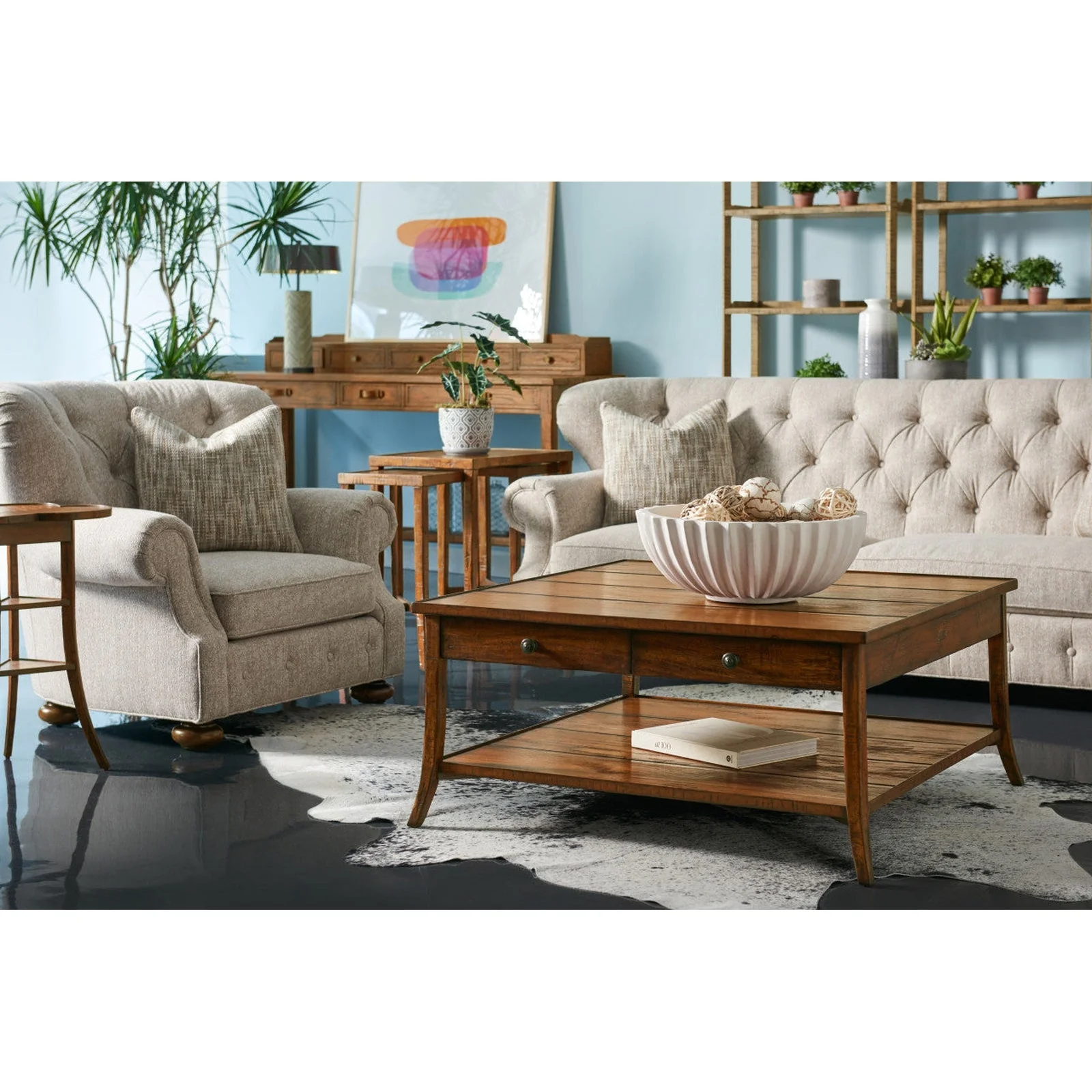 Jonathan Charles Trefoil Side Table (491037-CFW) - Image 2