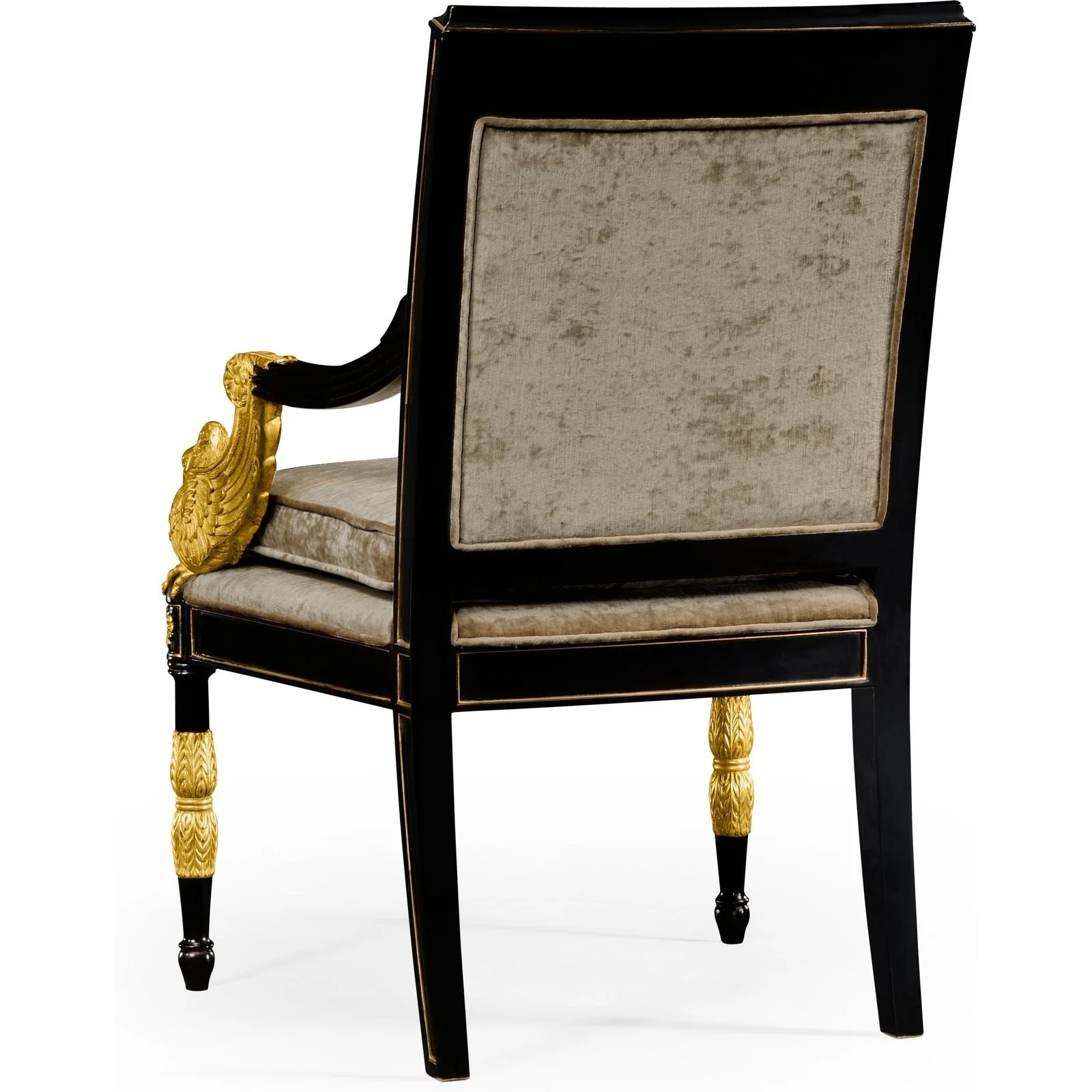 Jonathan Charles Tribeca Swan Armchair (494983-BLA-F005) - Image 3