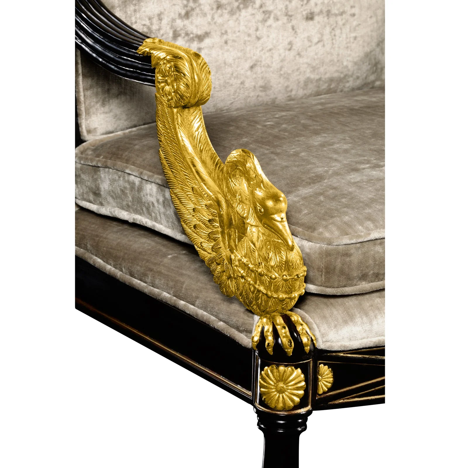Jonathan Charles Tribeca Swan Armchair (494983-BLA-F005) - Image 4
