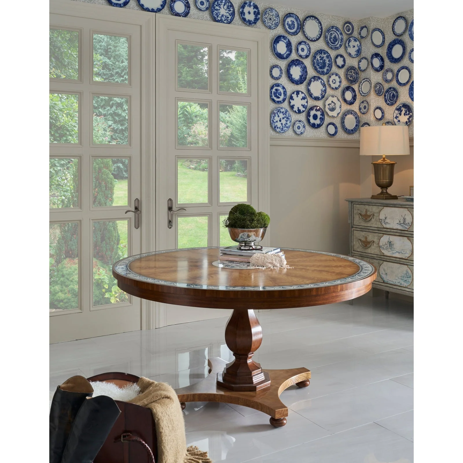 Jonathan Charles Vermeer Round Pedestal Dining Table - Image 2