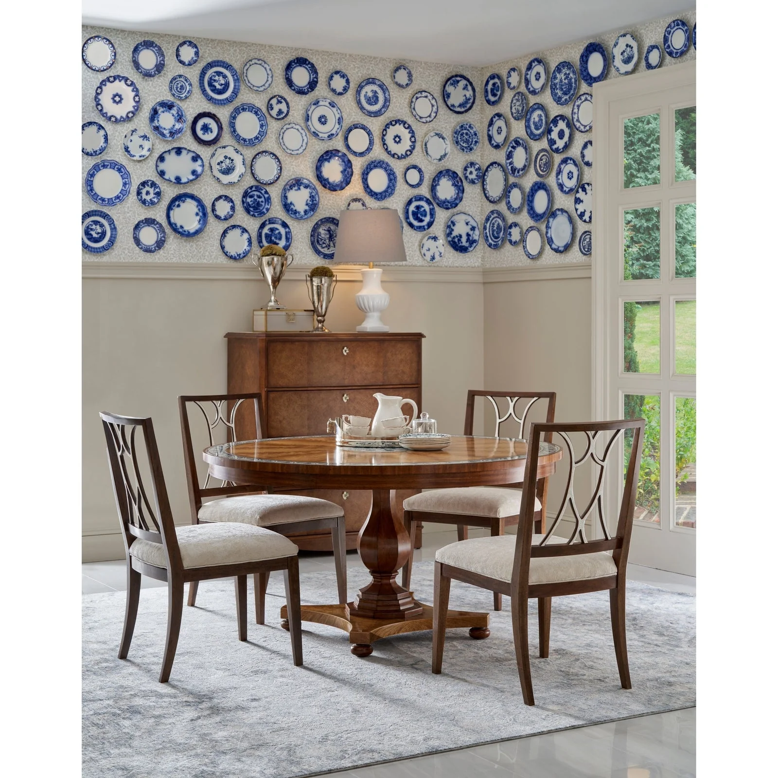 Jonathan Charles Vermeer Round Pedestal Dining Table - Image 3