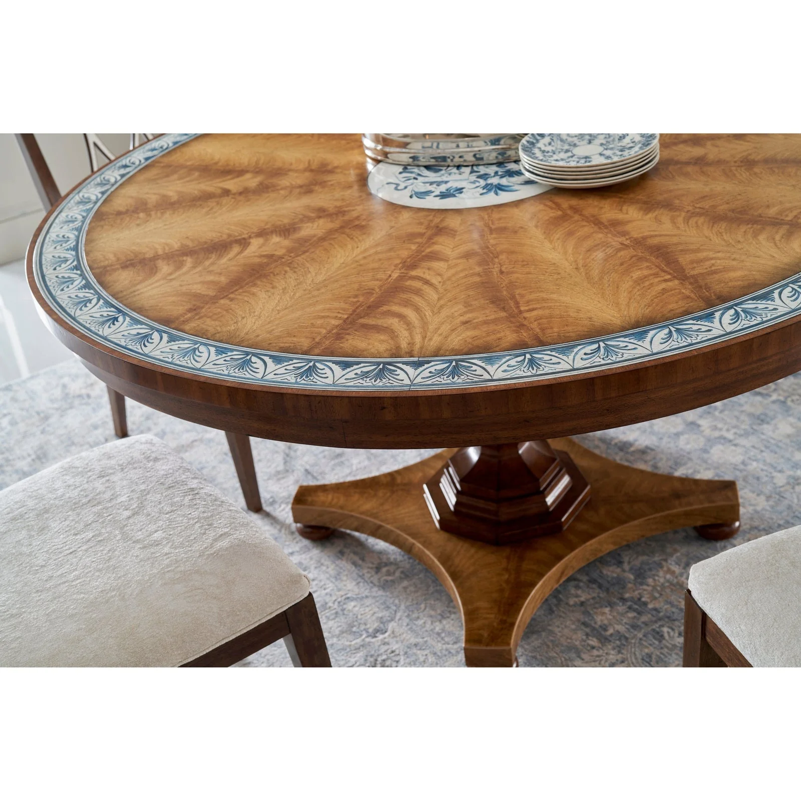 Jonathan Charles Vermeer Round Pedestal Dining Table - Image 4