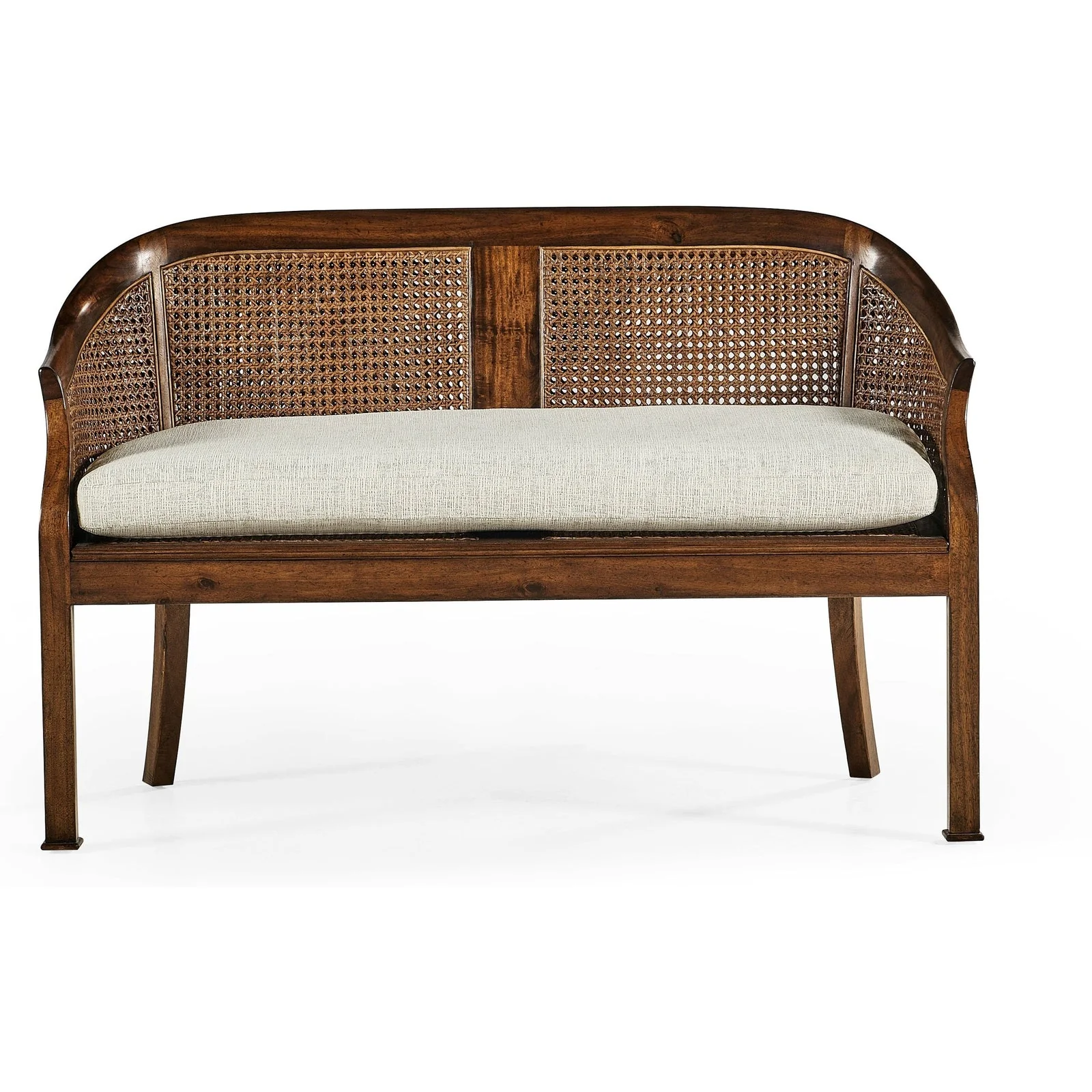 Jonathan Charles Walnut 2-Seater Salon Settee (492247-WAL-F400) - Image 2