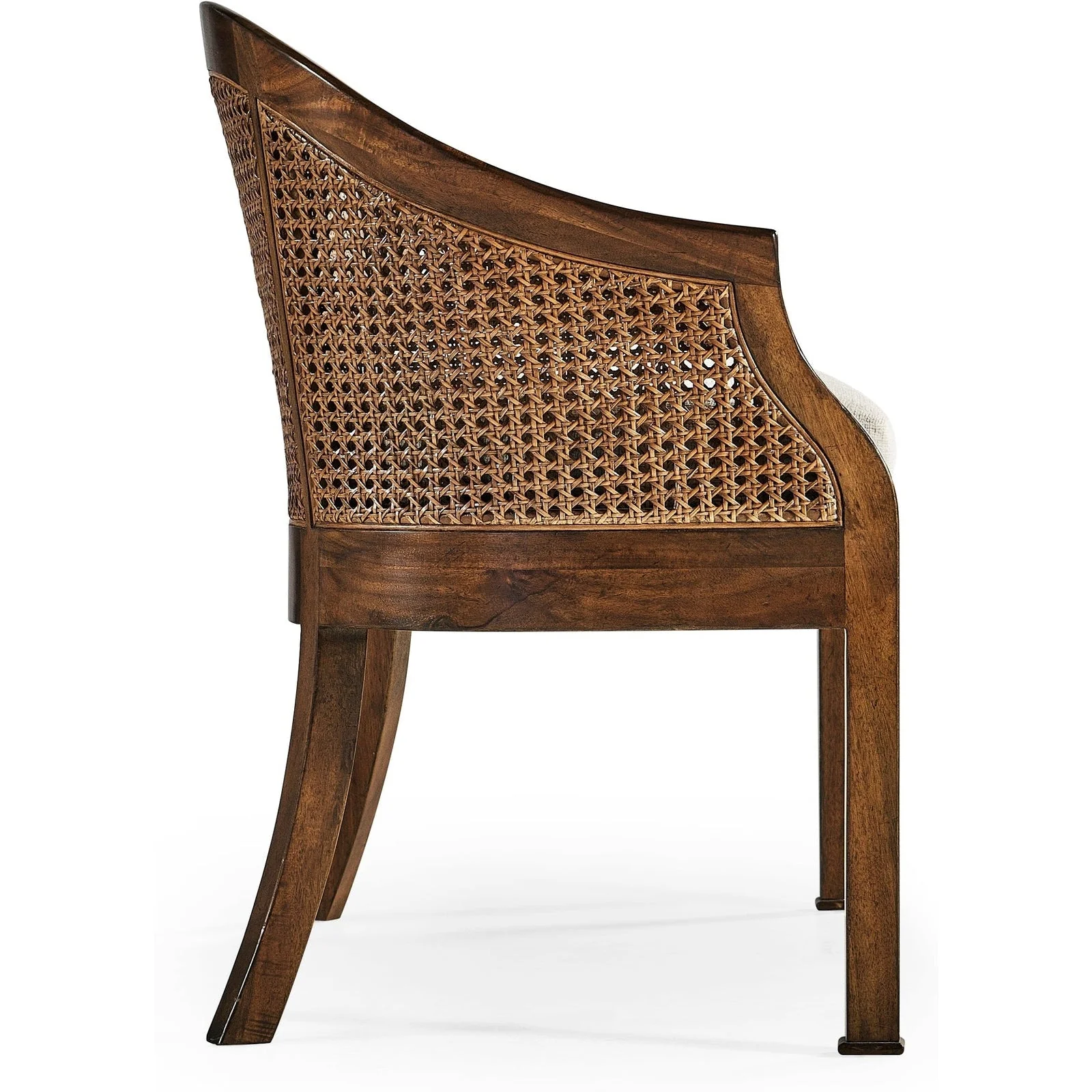 Jonathan Charles Walnut 2-Seater Salon Settee (492247-WAL-F400) - Image 3