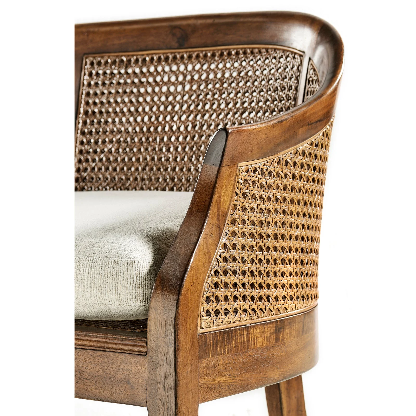 Jonathan Charles Walnut 2-Seater Salon Settee (492247-WAL-F400) - Image 5