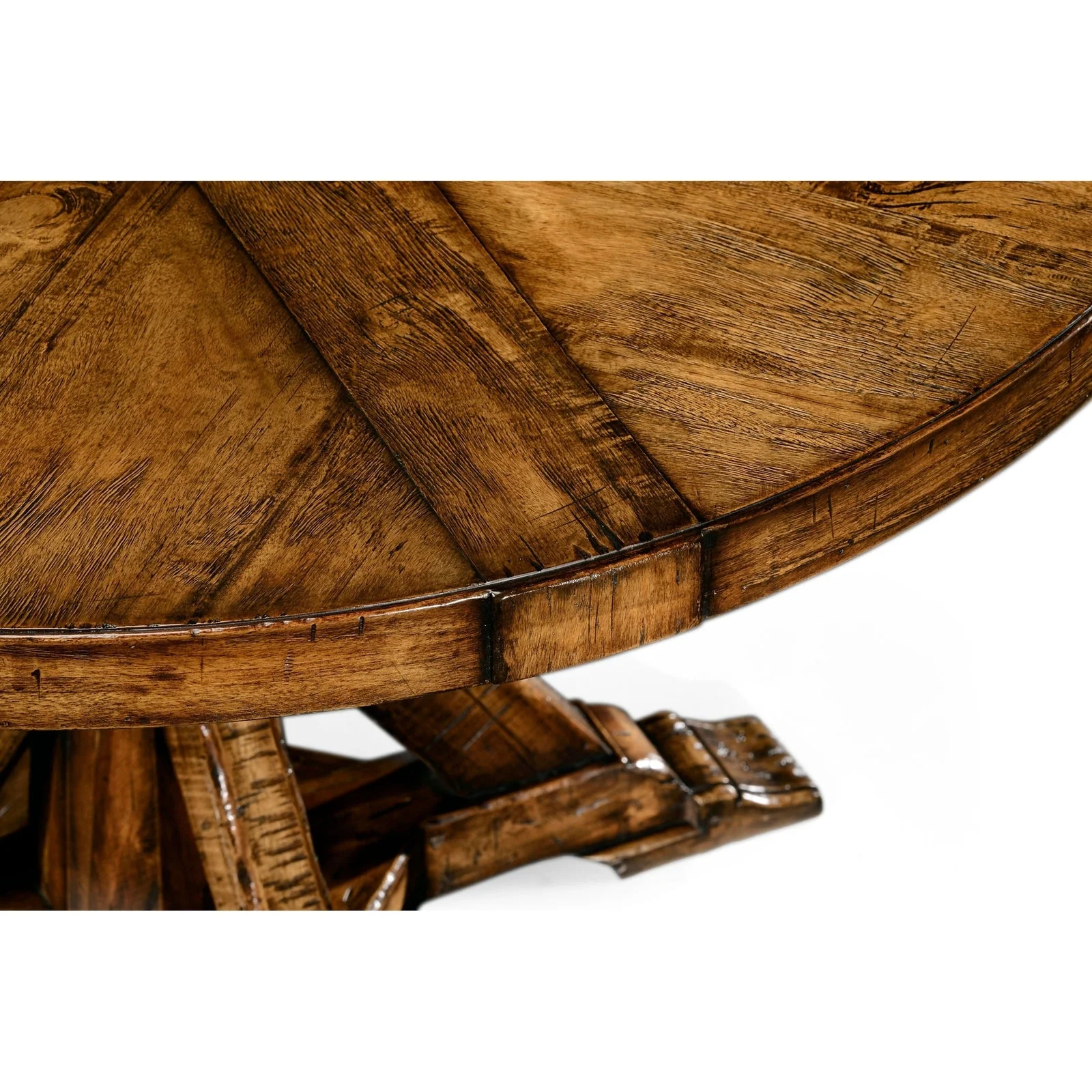 Jonathan Charles Walnut Solid Wood Dining Table - Image 4