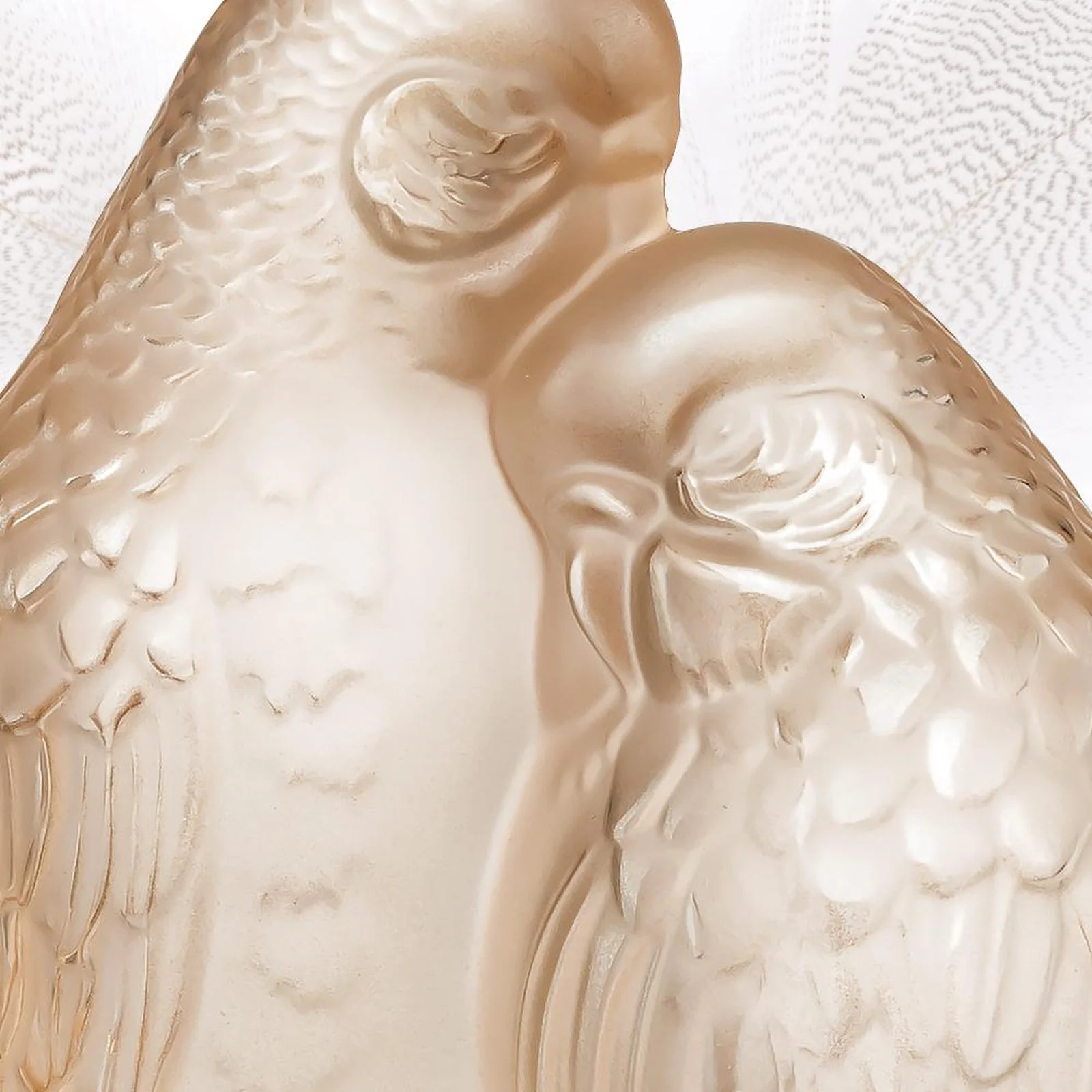Lalique 2 Parakeets Sculpture - Image 3