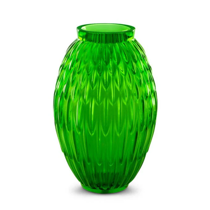 Lalique Empreinte Animale Plumes Large Vase - Image 3