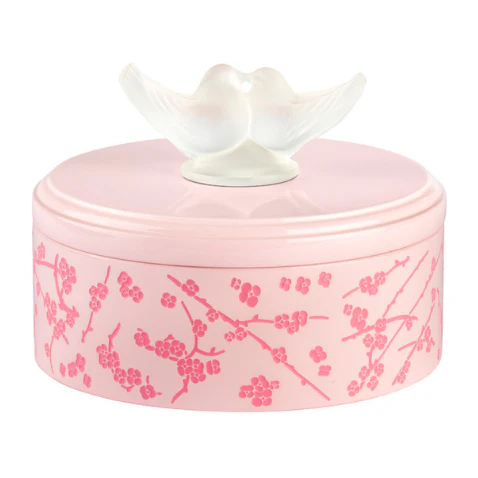 Lalique Fleurs De Cerisier Lacquered Wood Box - Image 6