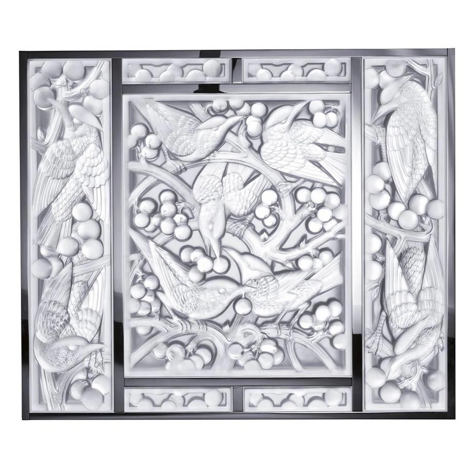 Lalique Merles Et Raisins Head Up Decorative Panel Arrangement - Image 2