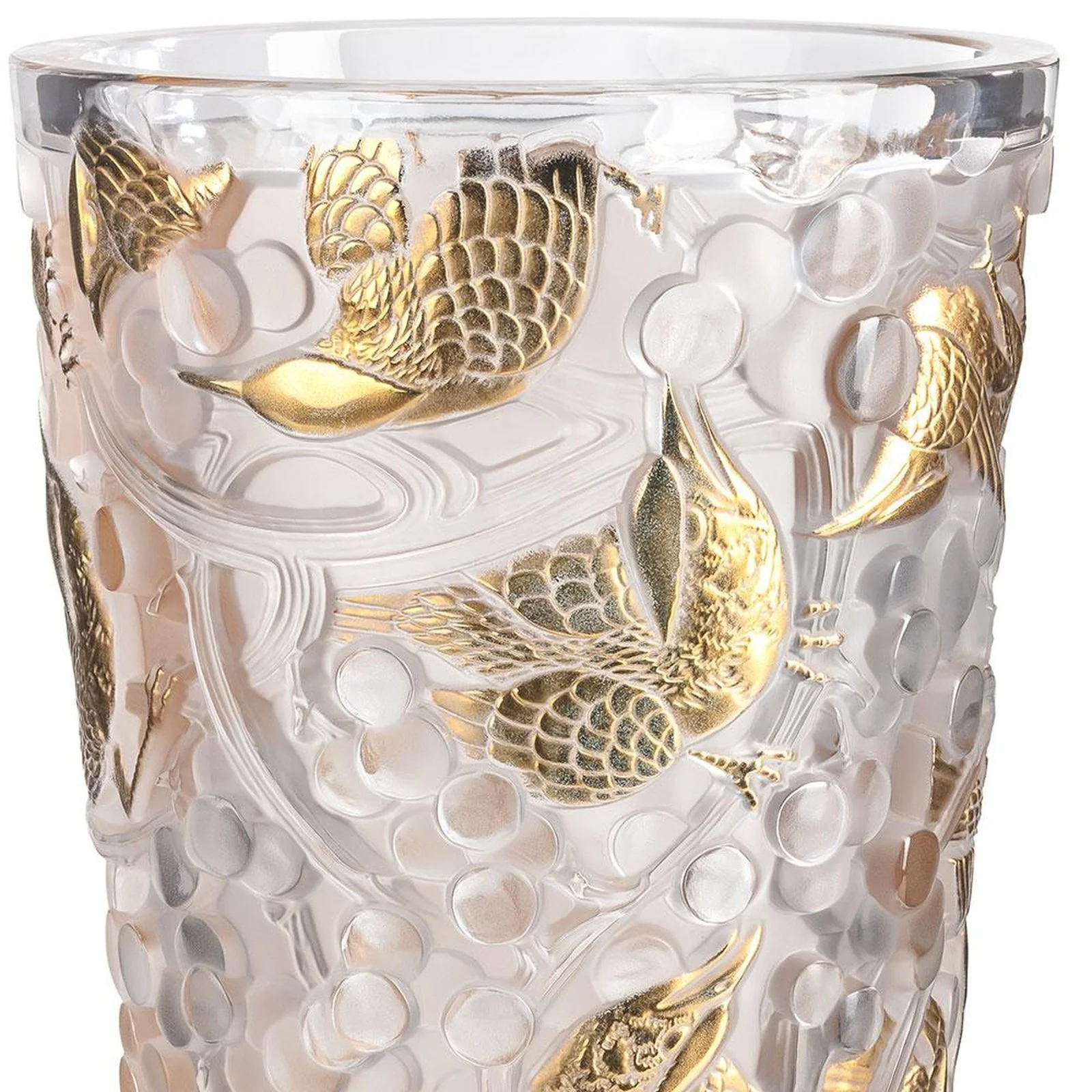 Lalique Merles Et Raisins Large Vase - Image 5