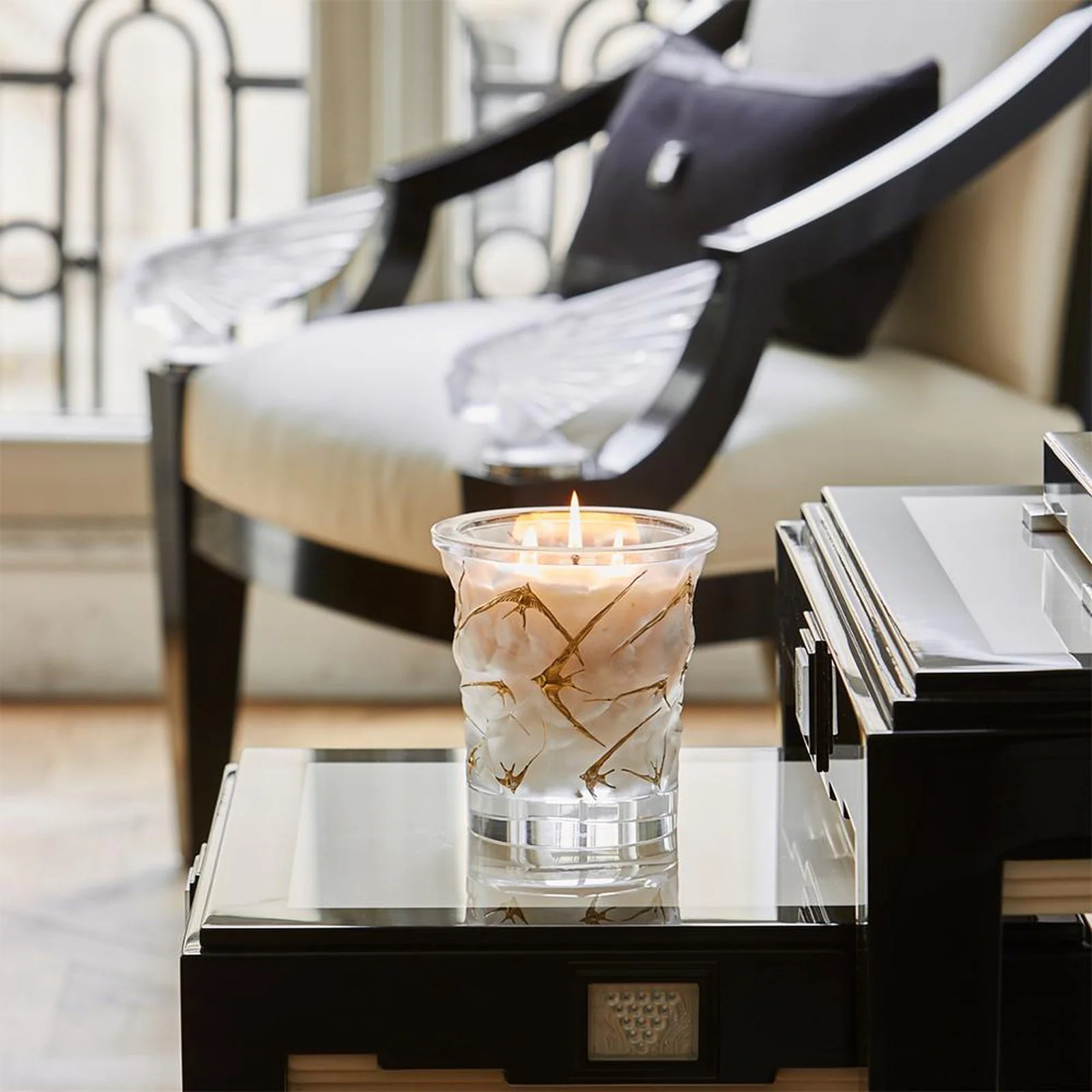 Lalique Swallow Candle Vase - Image 3