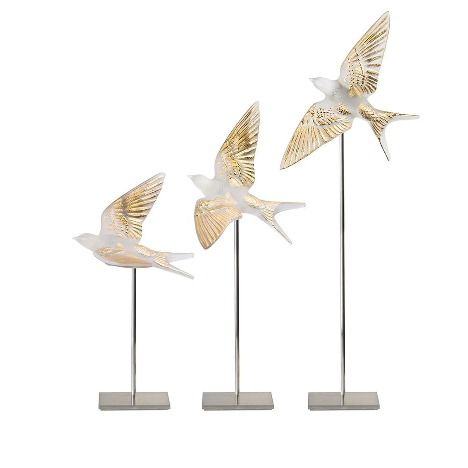 Lalique Swallow Wings Up Wall Sculpture - Image 2