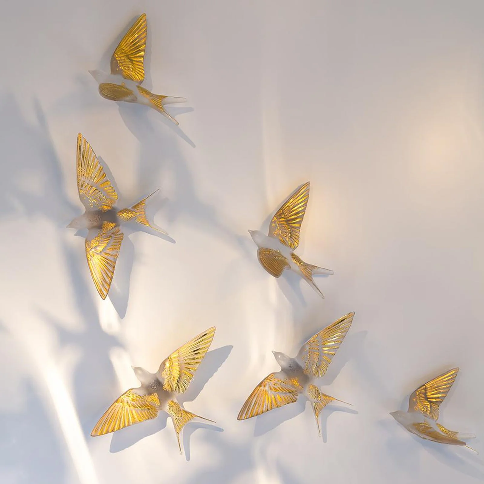 Lalique Swallow Wings Up Wall Sculpture - Image 3