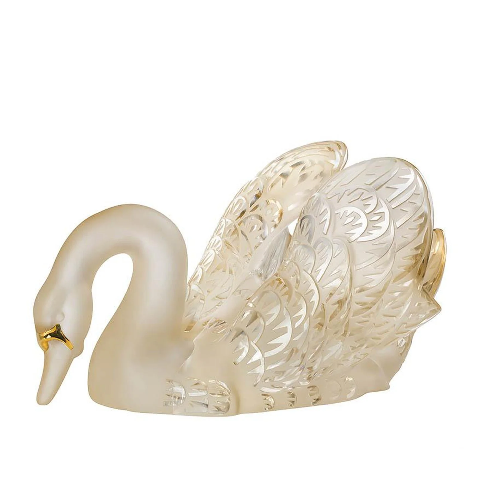 Lalique Swan Head Down Sculpture - Image 2