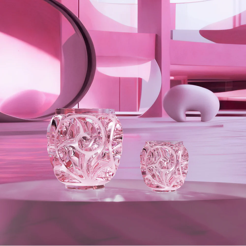 Lalique Tourbillons Pink Vase - Image 4