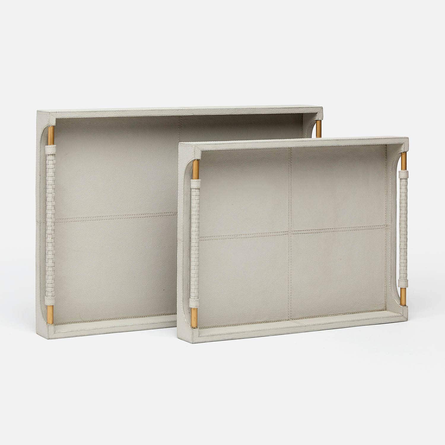 Lenora Leather Tray - Set of 2 - Image 10