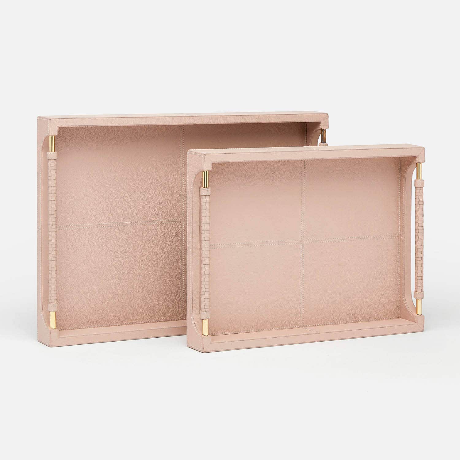 Lenora Leather Tray - Set of 2 - Image 6