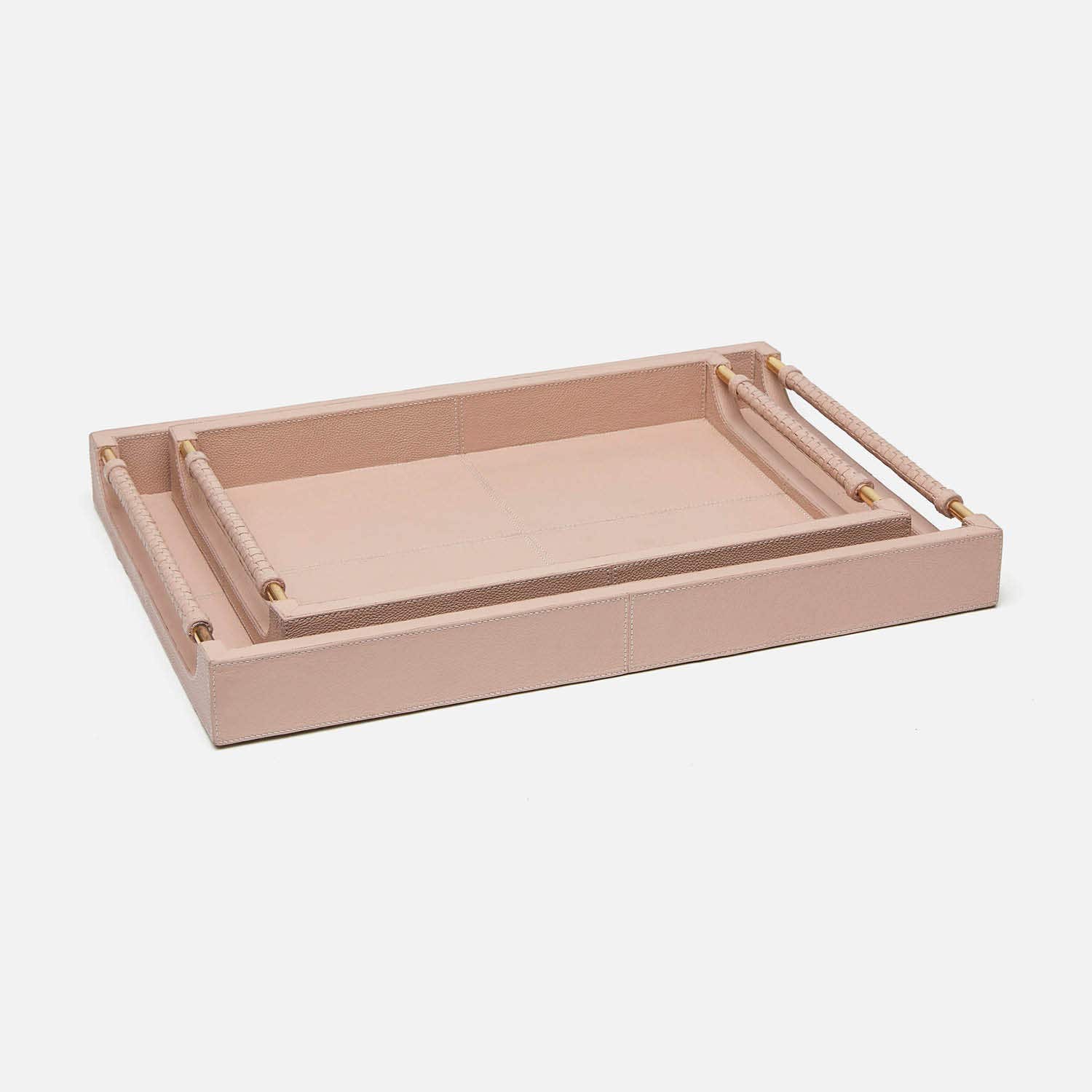 Lenora Leather Tray - Set of 2 - Image 8
