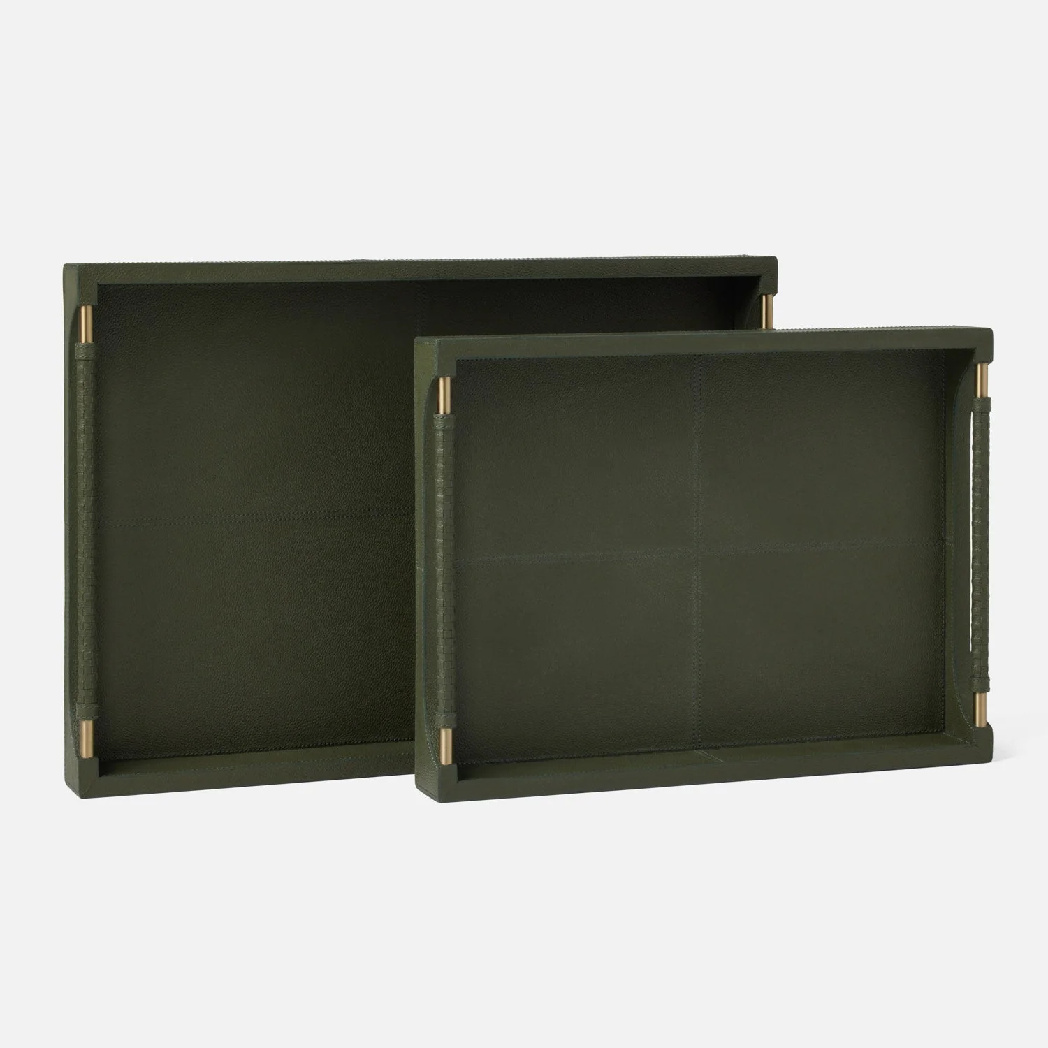 Lenora Leather Tray - Set of 2 - Image 9