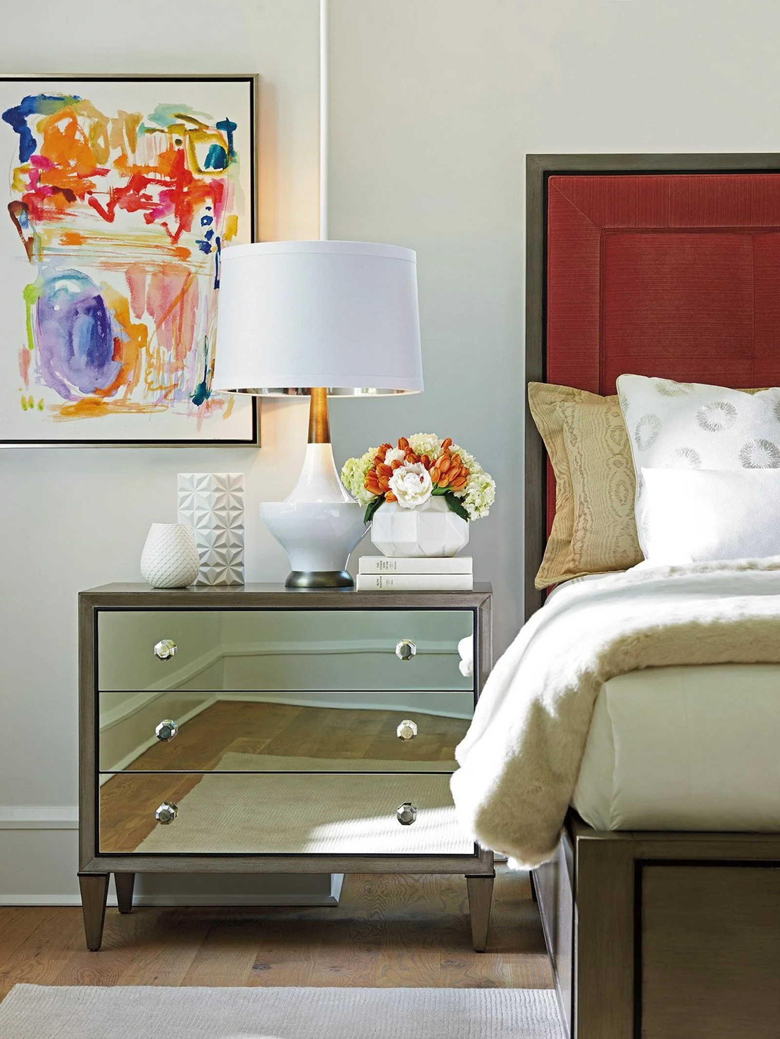 Lexington Ariana Divonne Mirrored Nightstand - Image 4