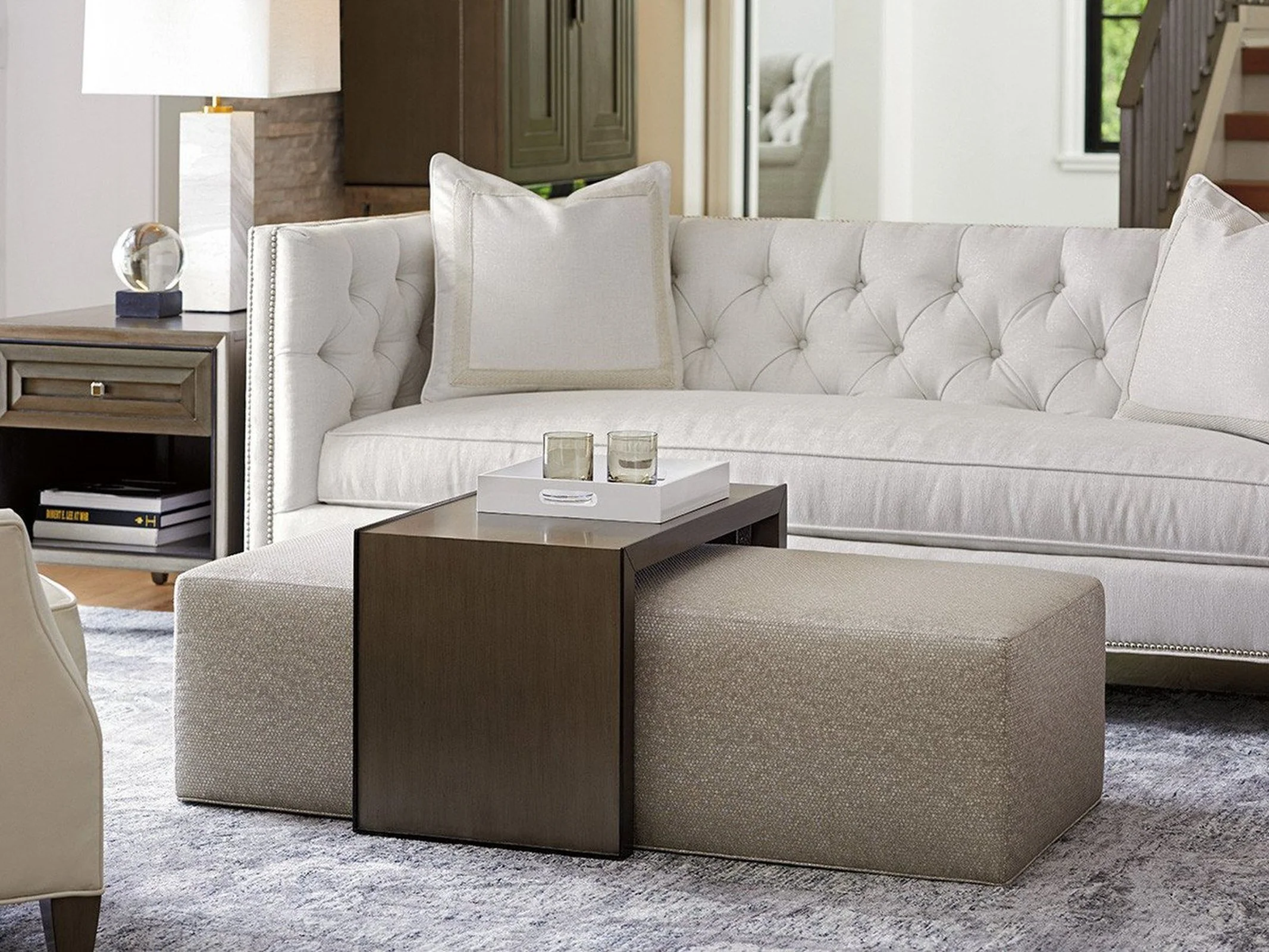 Lexington Ariana Savona Cocktail Ottoman With Slide - Image 3