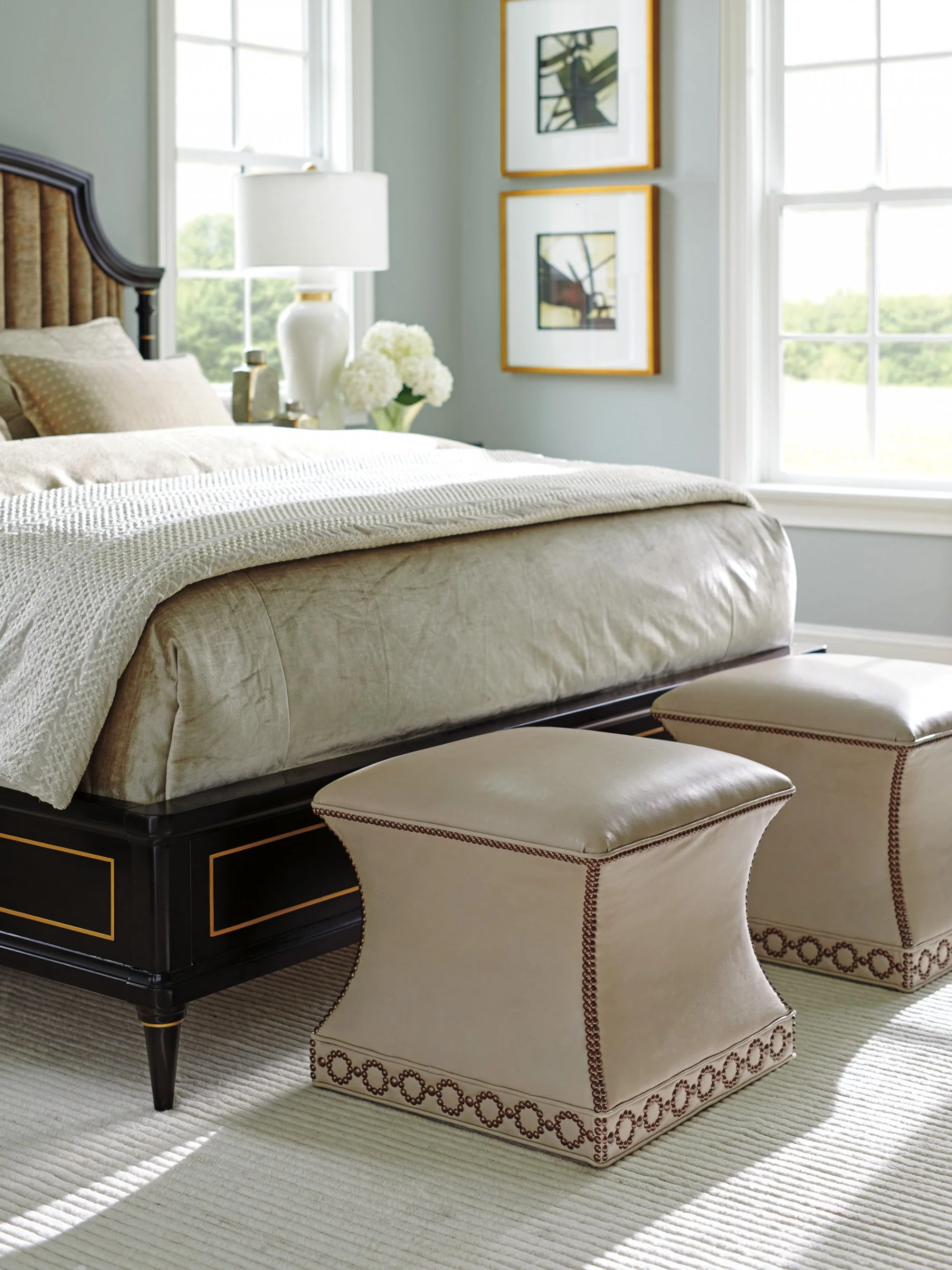 Lexington Carlyle Merino Ottoman - Image 7
