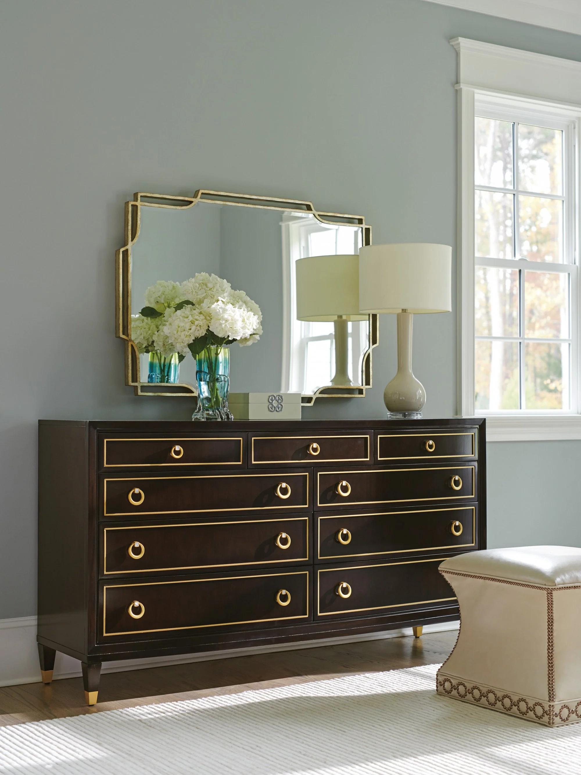 Lexington Carlyle Merino Ottoman - Image 8