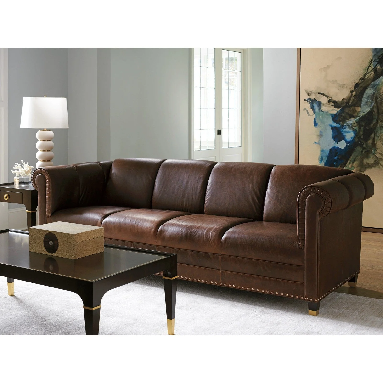 Lexington Carlyle Springfield Leather Sofa - Image 5