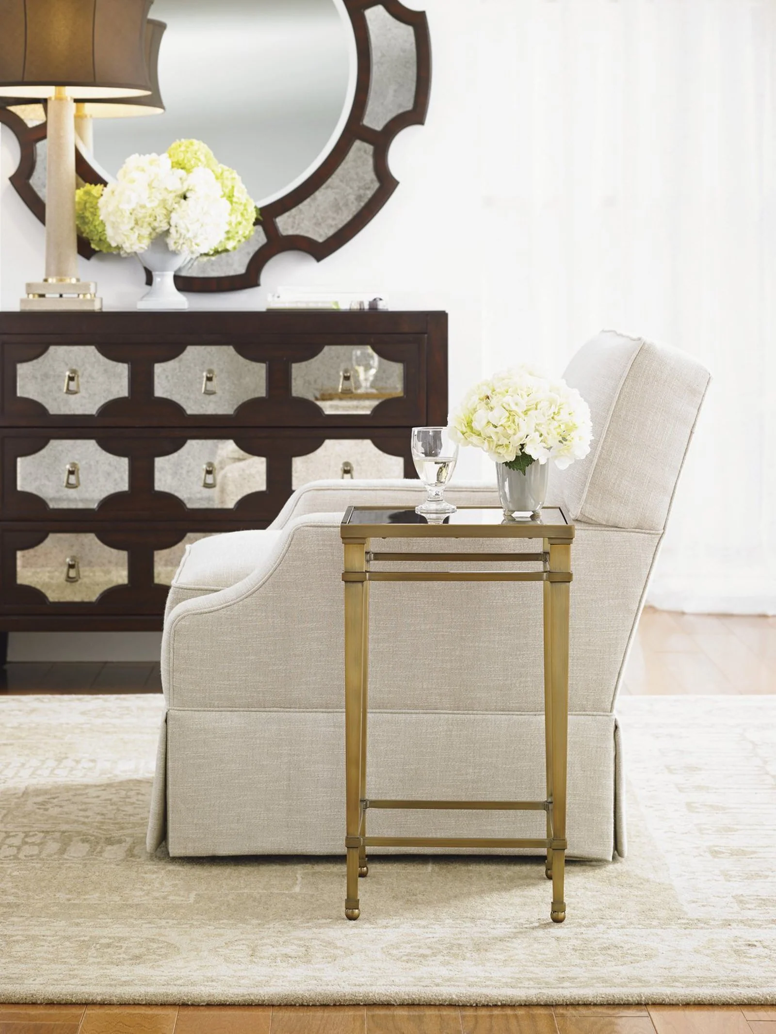 Lexington Kensington Place Del Mar Round Mirror Clearance - Image 4