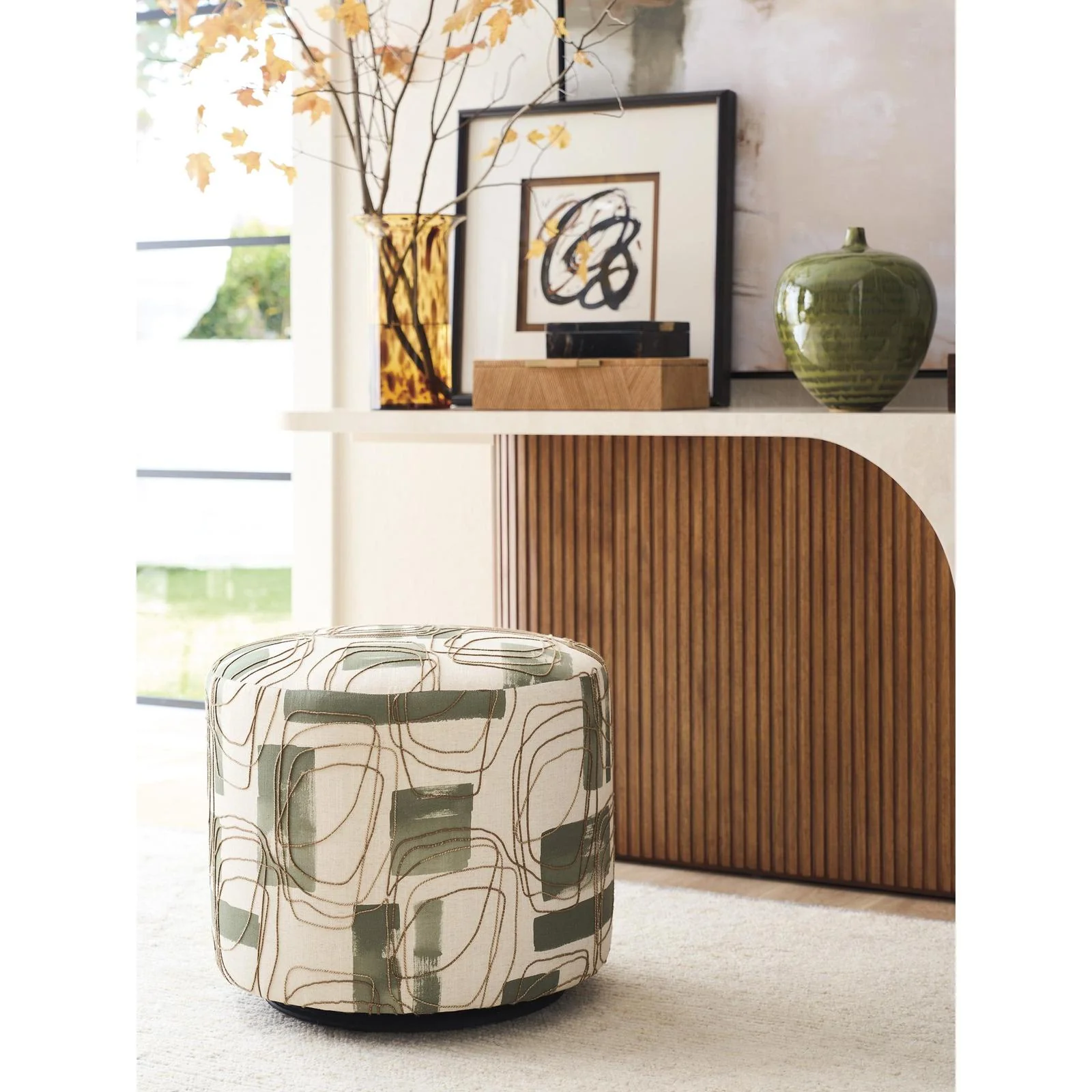 Lexington La Costa Three Arch Swivel Ottoman - Image 2