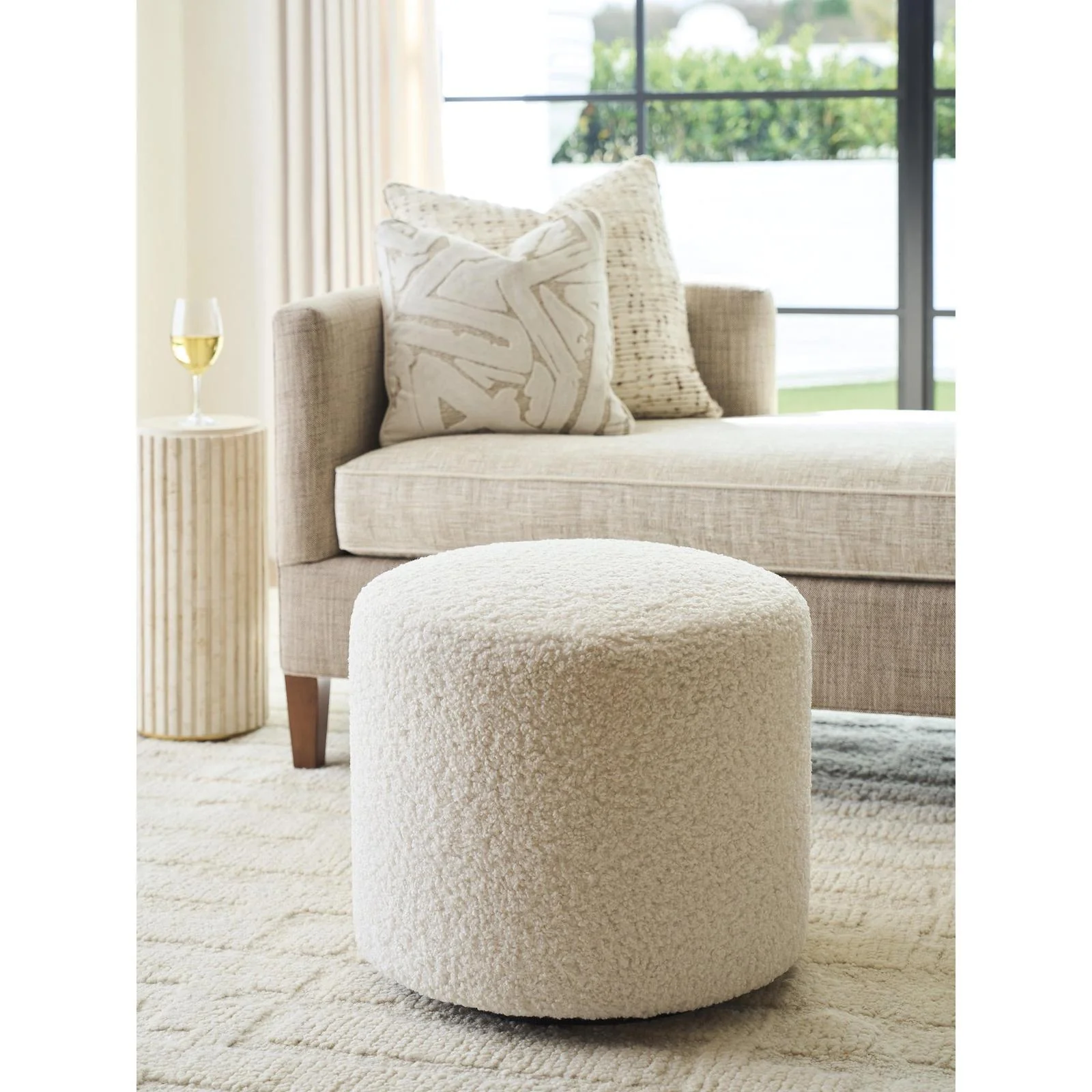 Lexington La Costa Three Arch Swivel Ottoman - Image 6