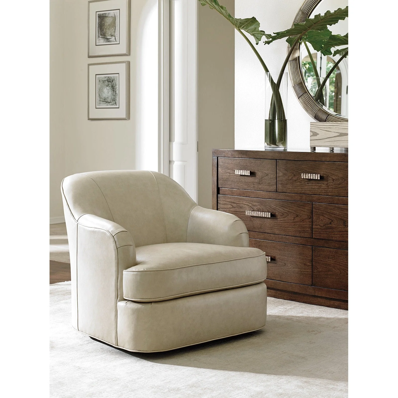 Lexington Laurel Canyon Alta Vista Leather Swivel Chair - Image 2