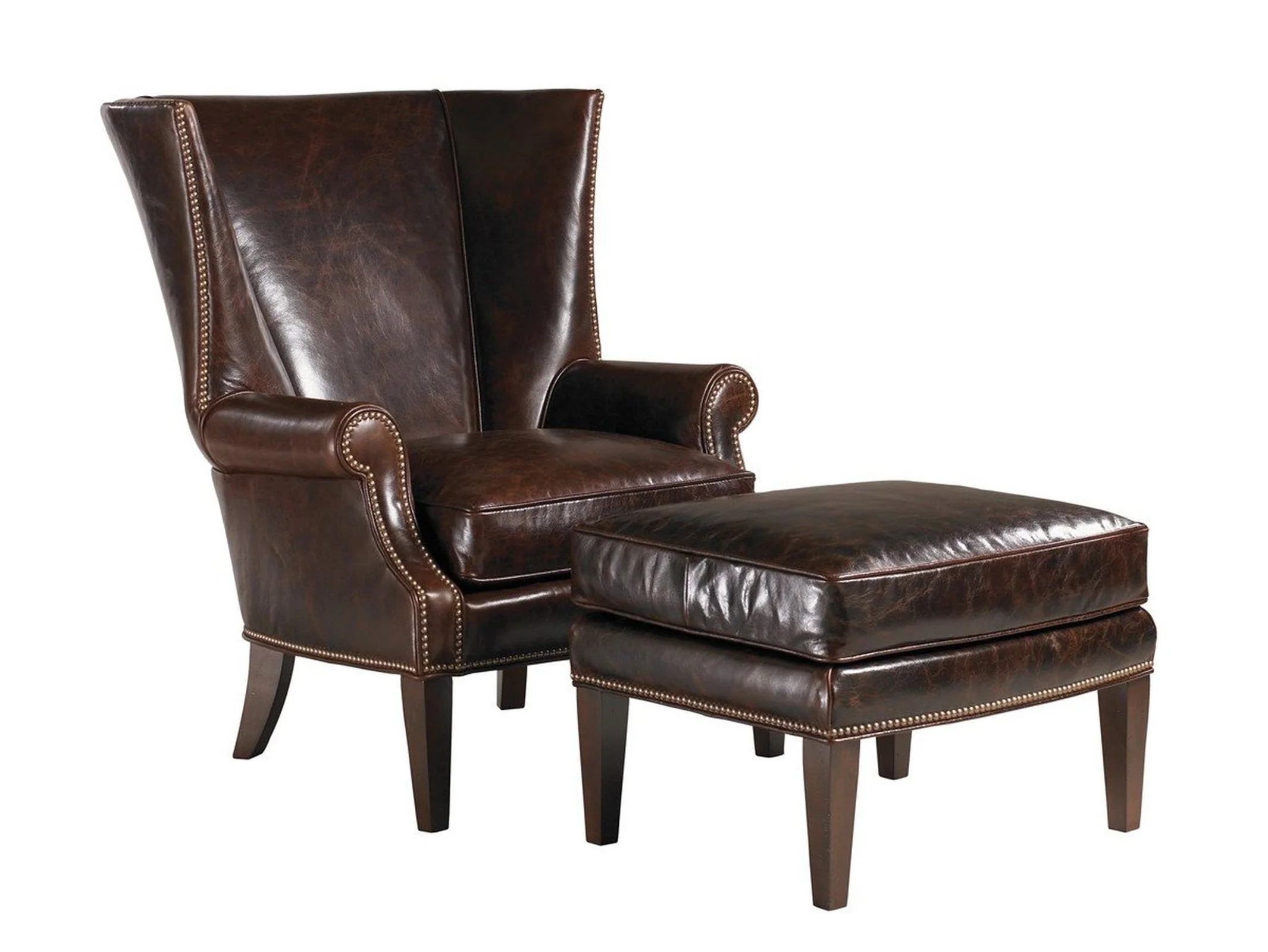 Lexington Marissa Leather Ottoman - Image 2