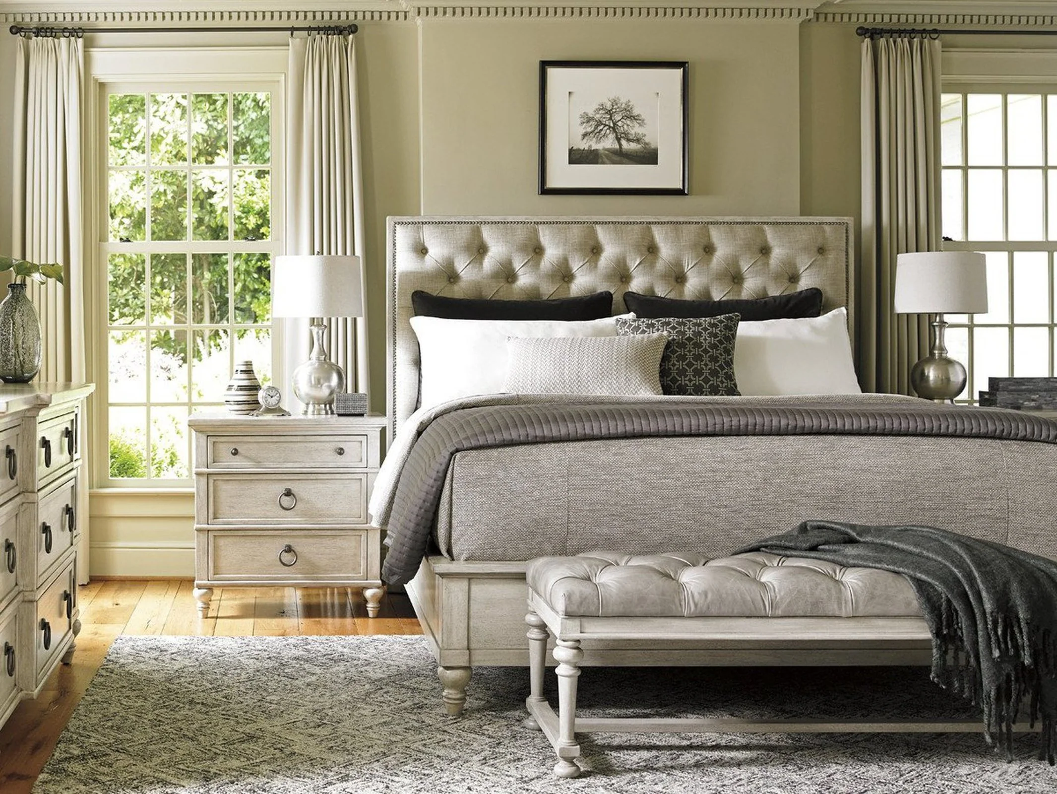 Lexington Oyster Bay Sag Harbor Tufted Upholstered Bed - Image 2