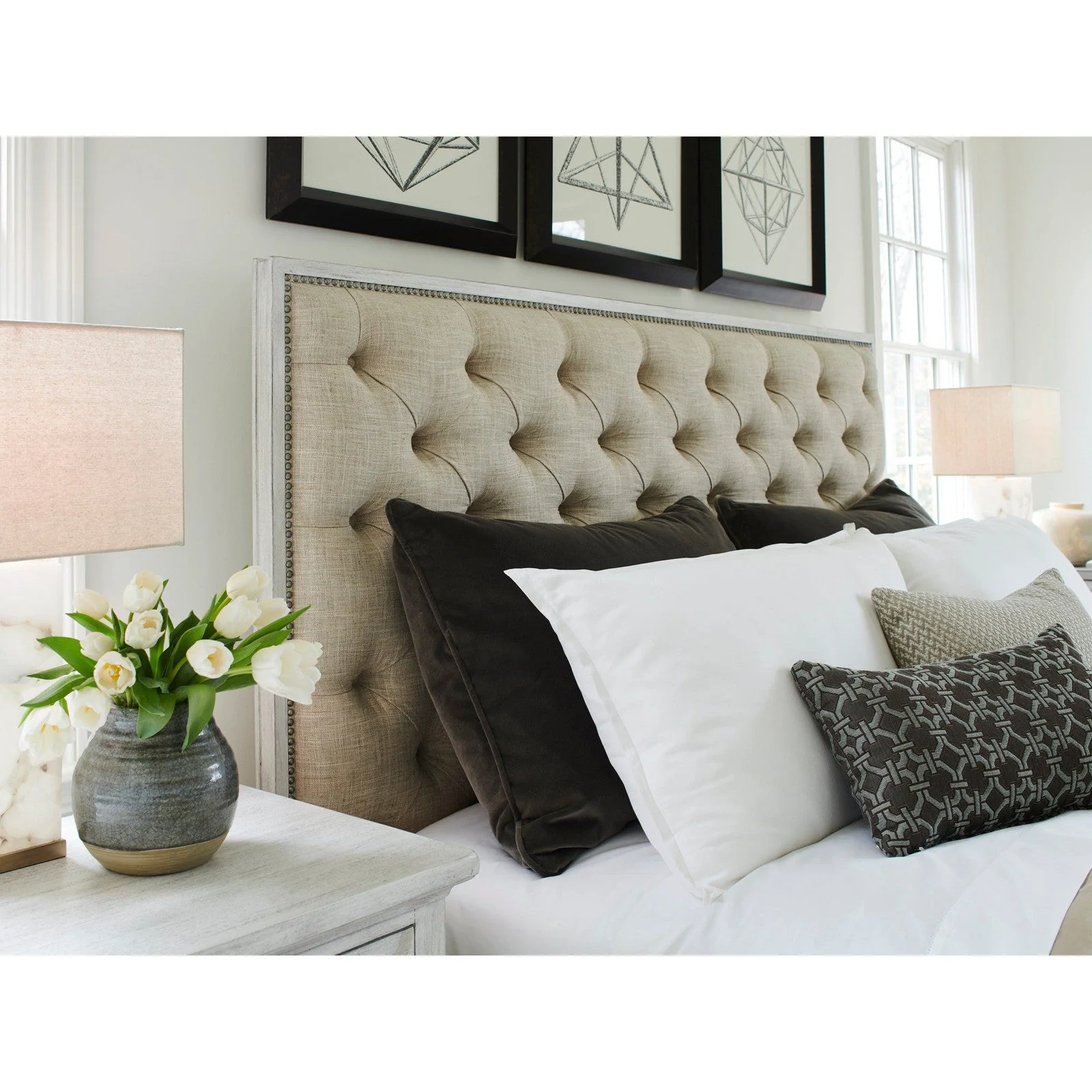Lexington Oyster Bay Sag Harbor Tufted Upholstered King/California King Headboard - Image 2