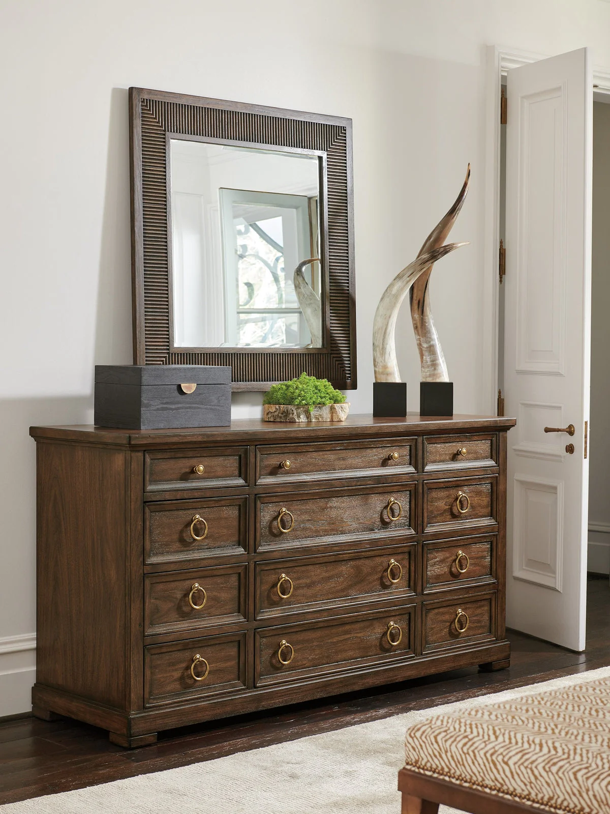 Lexington Silverado Helena Square Mirror - Image 3