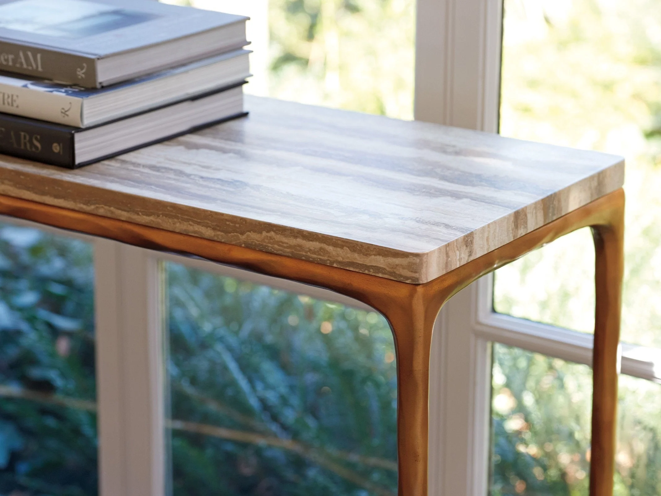 Lexington Silverado Menlo Park Console with Stone Top - Image 3