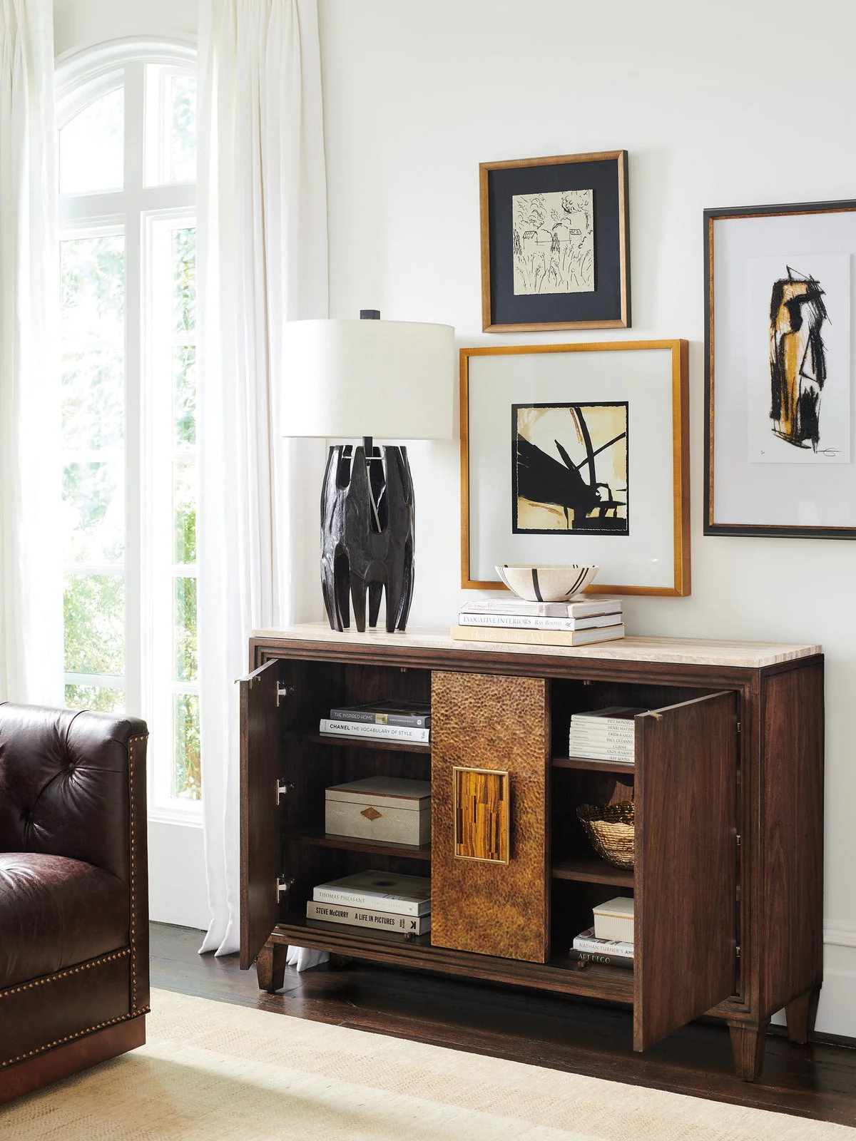 Lexington Silverado Santa Clara Hall Chest with Stone Top - Image 3