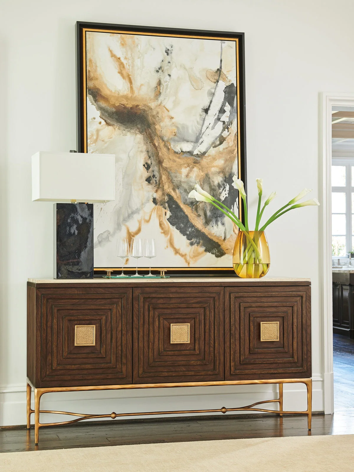 Lexington Silverado Tiburon Sideboard with Stone Top - Image 2