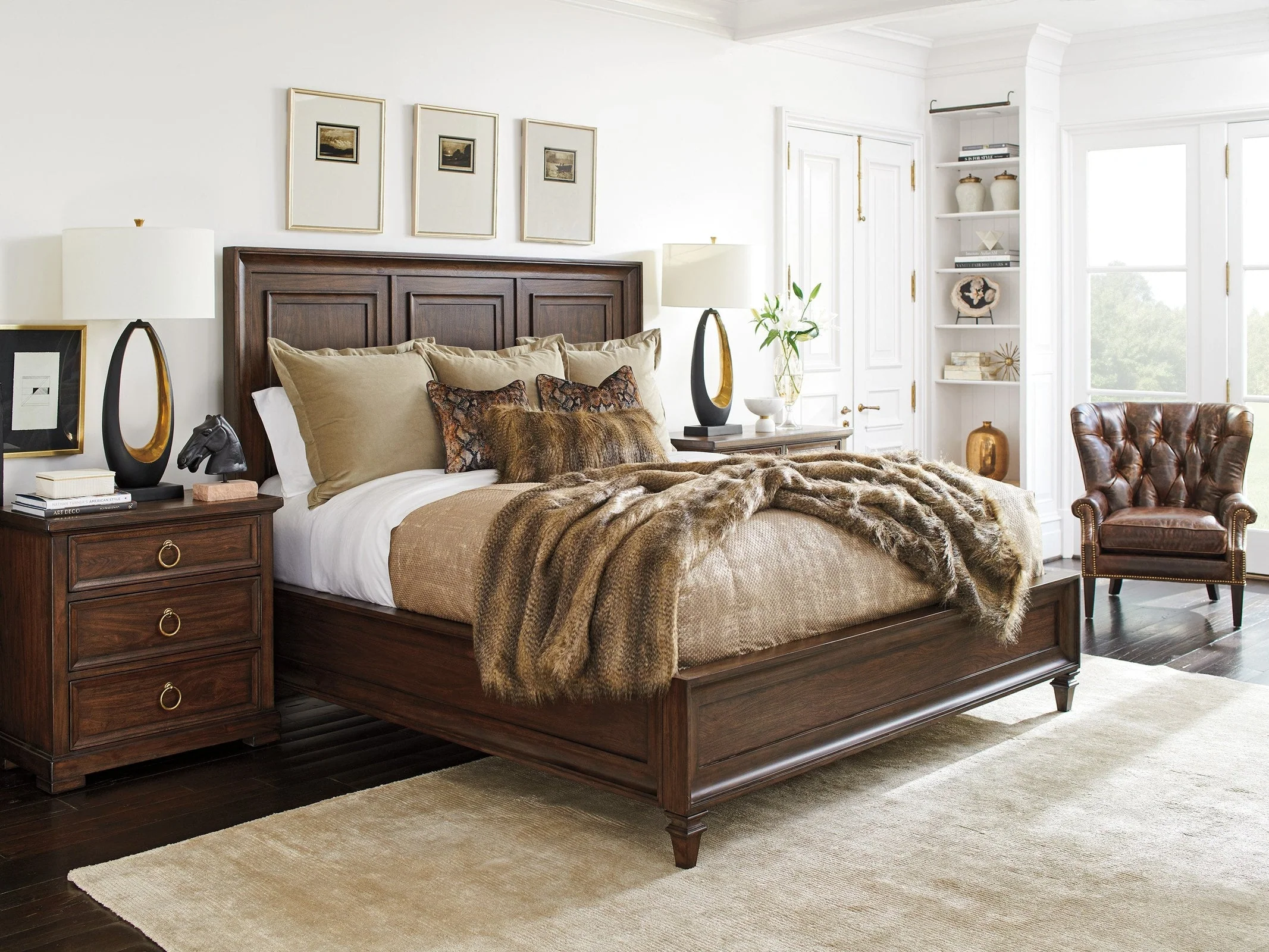 Lexington Silverado Walnut Creek Wood Panel Bed - Image 3