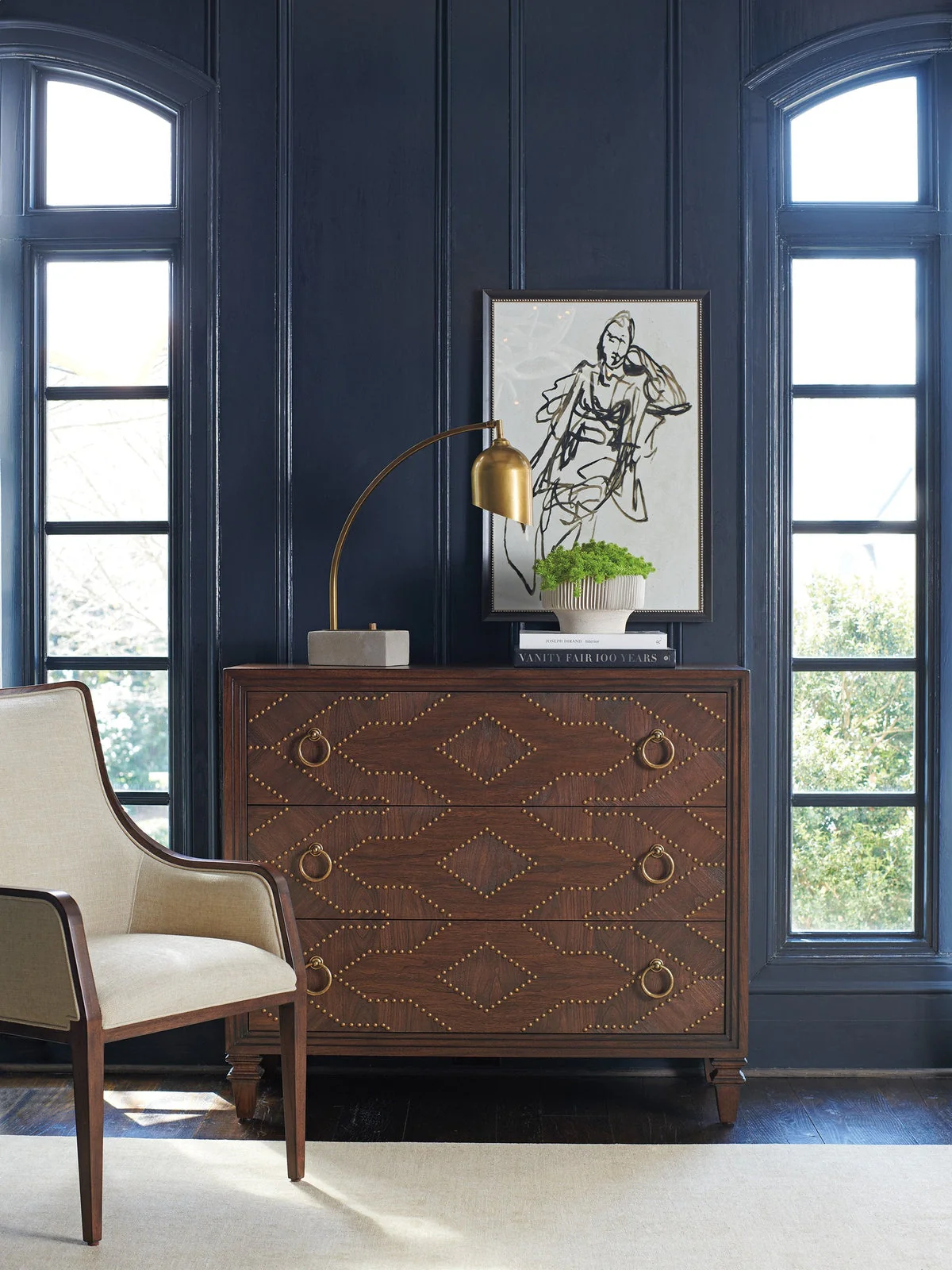 Lexington Silverado Woodland Drawer Hall Chest - Image 2
