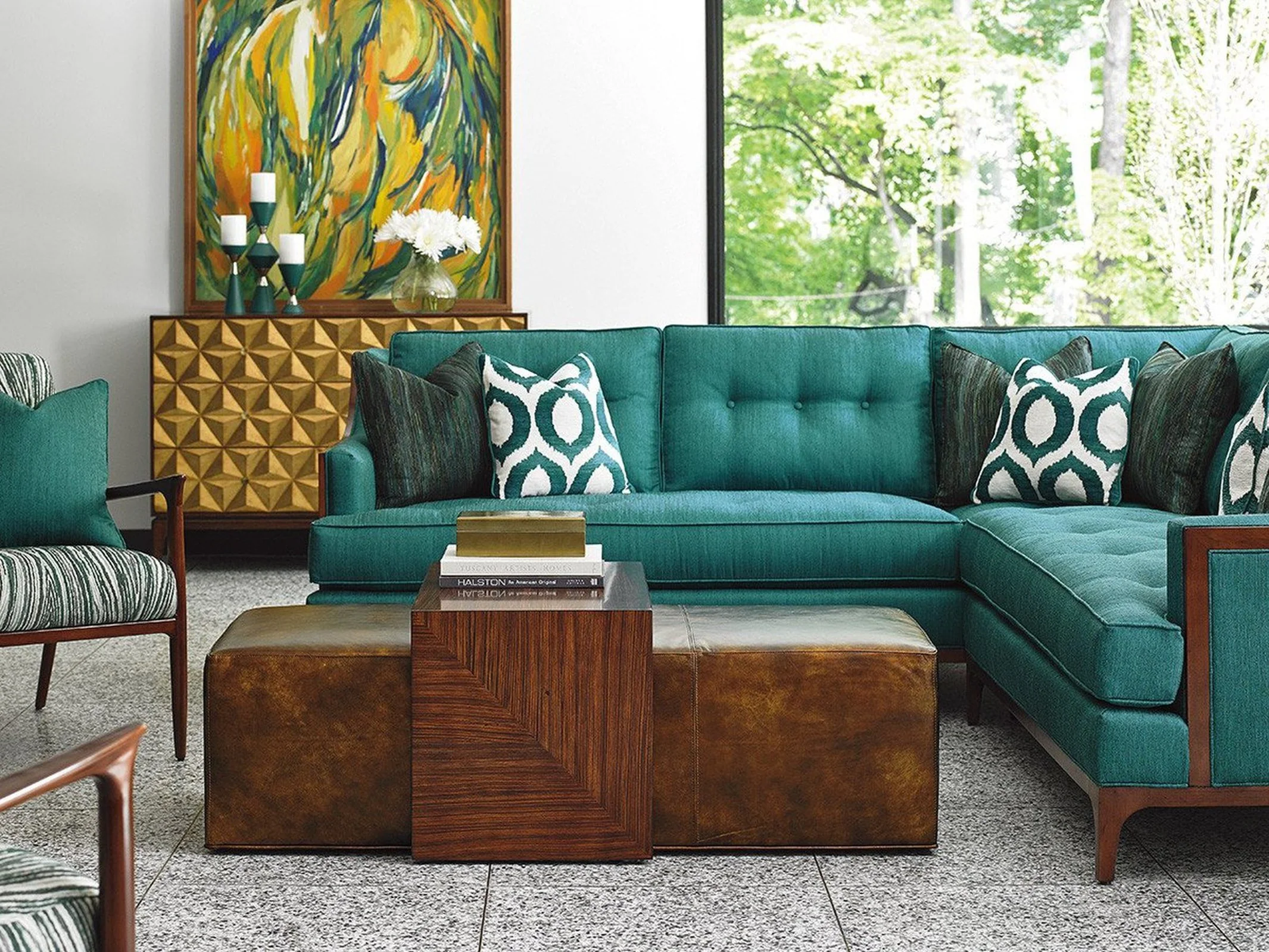 Lexington Take Five Broadway Cocktail Ottoman With Slide - Image 6