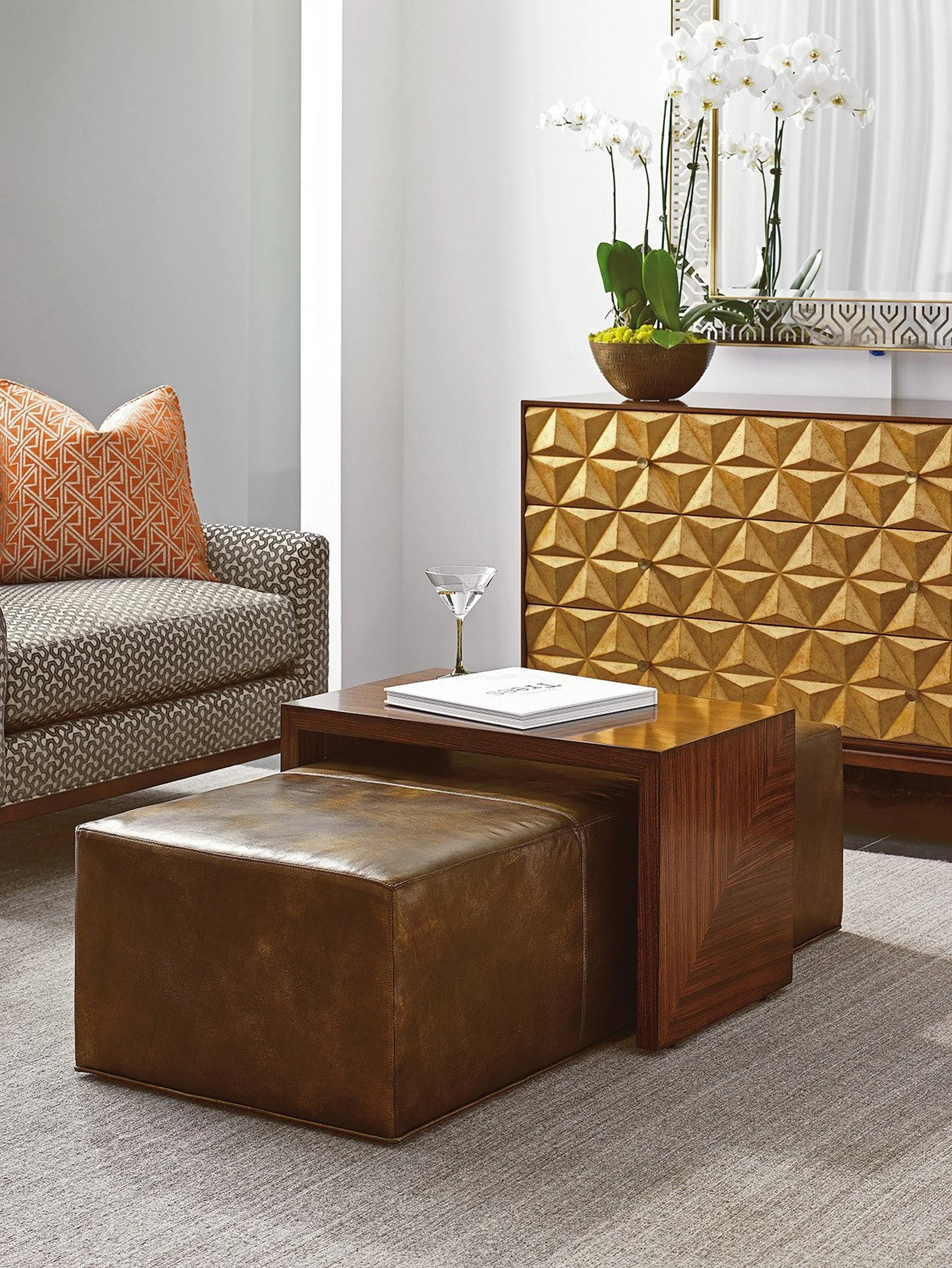 Lexington Take Five Broadway Cocktail Ottoman With Slide - Image 8